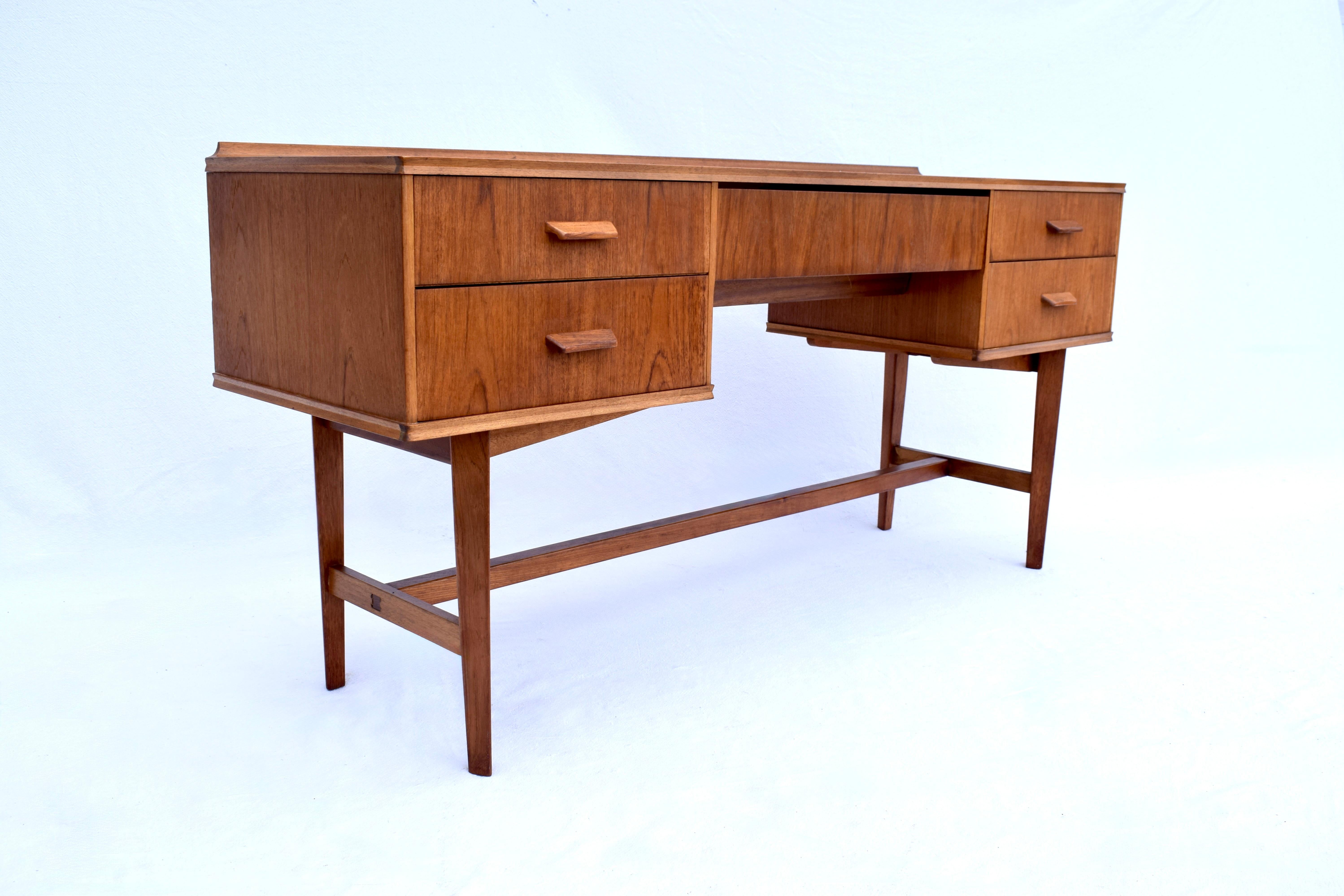 Brass Danish Modern Teak Desk Set by Gimson & Slater LTD For Sale