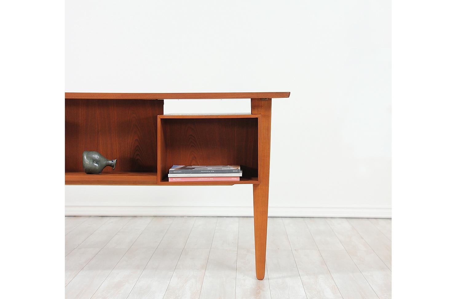Danish Modern Teak Desk with Bookshelf 2