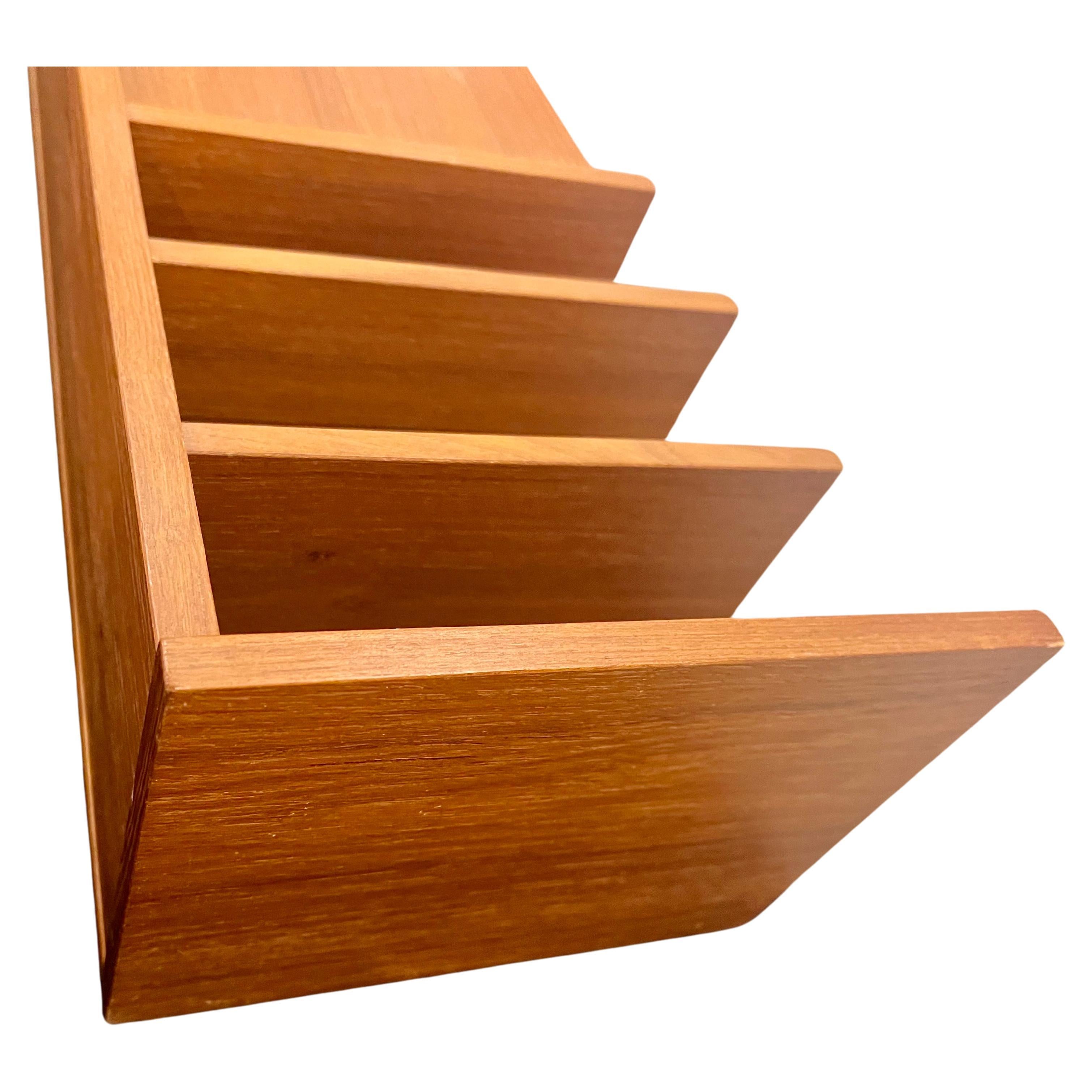 Scandinavian Modern Danish Modern Teak Desktop Organizer 