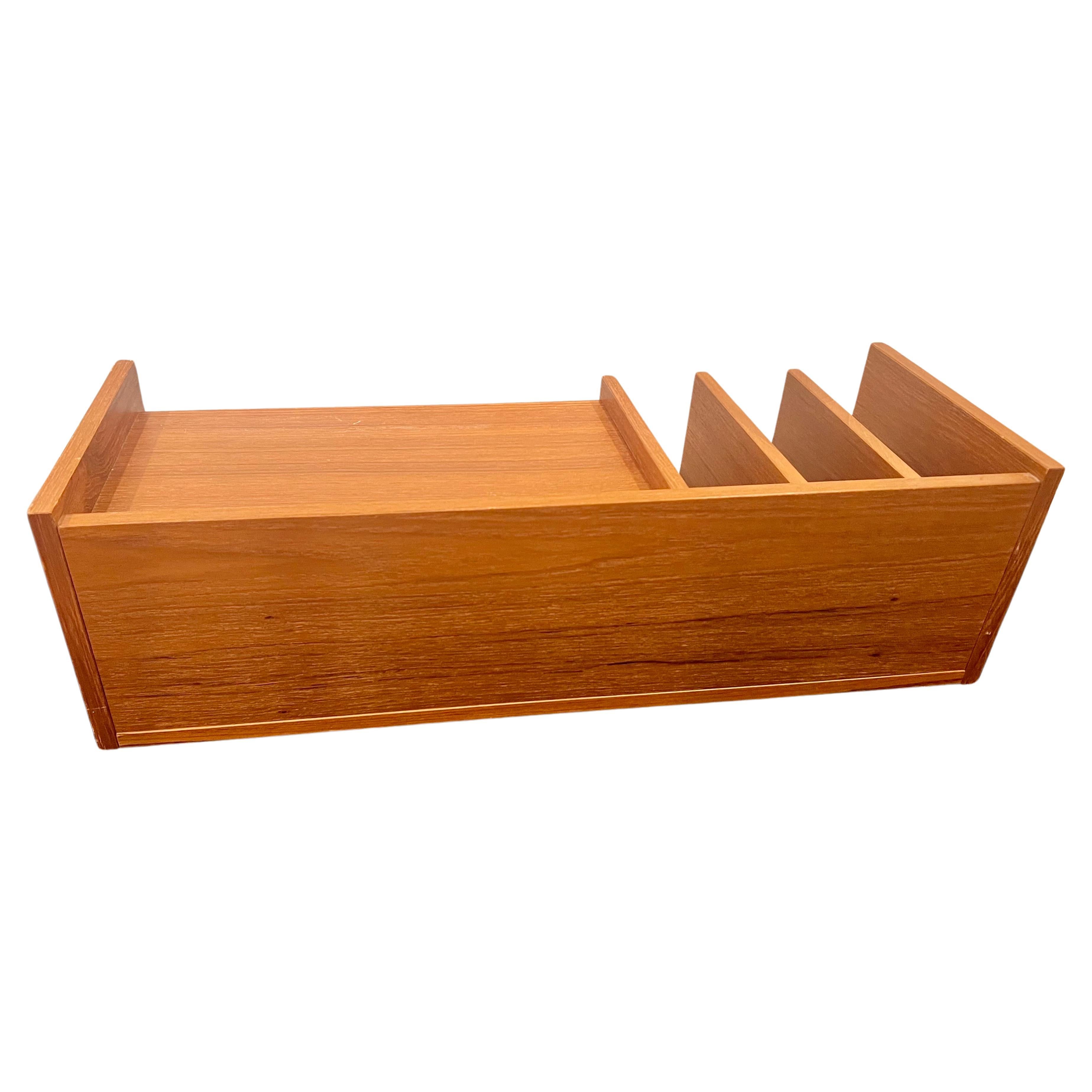 20th Century Danish Modern Teak Desktop Organizer 