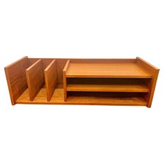 Vintage Danish Modern Teak Desktop Organizer 