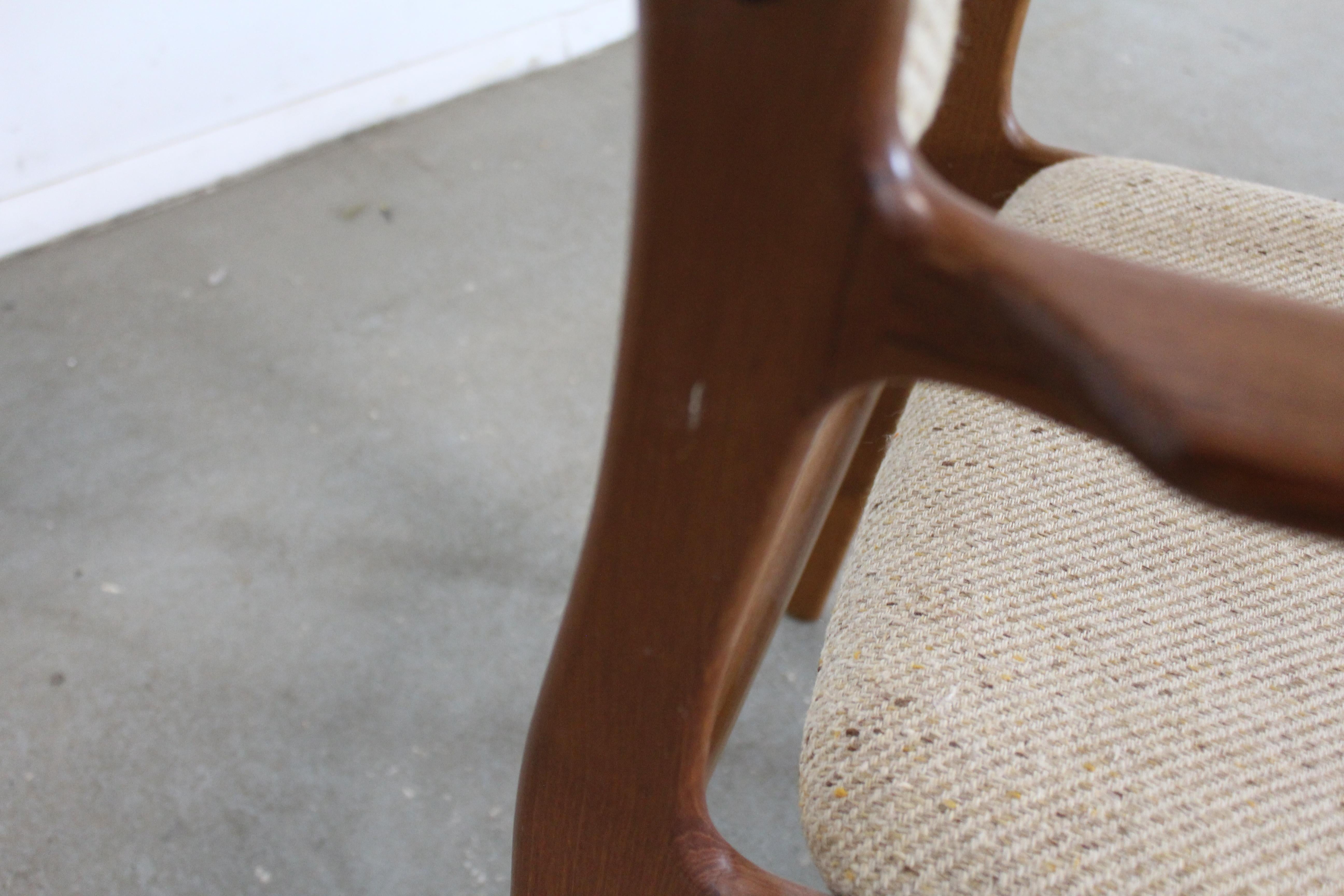 Danish Modern Teak Dining Arm Chair For Sale 3