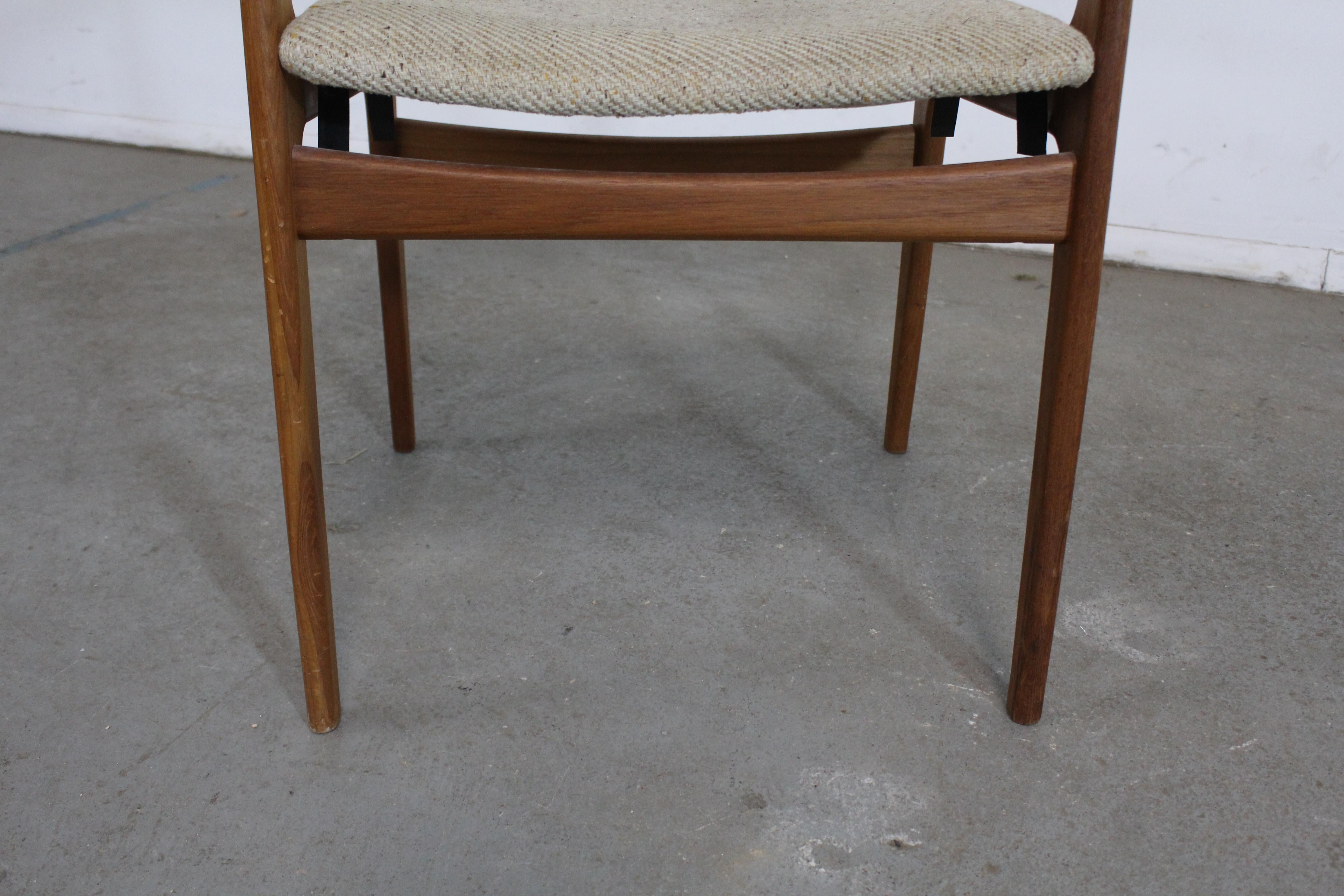 Danish Modern Teak Dining Arm Chair For Sale 4