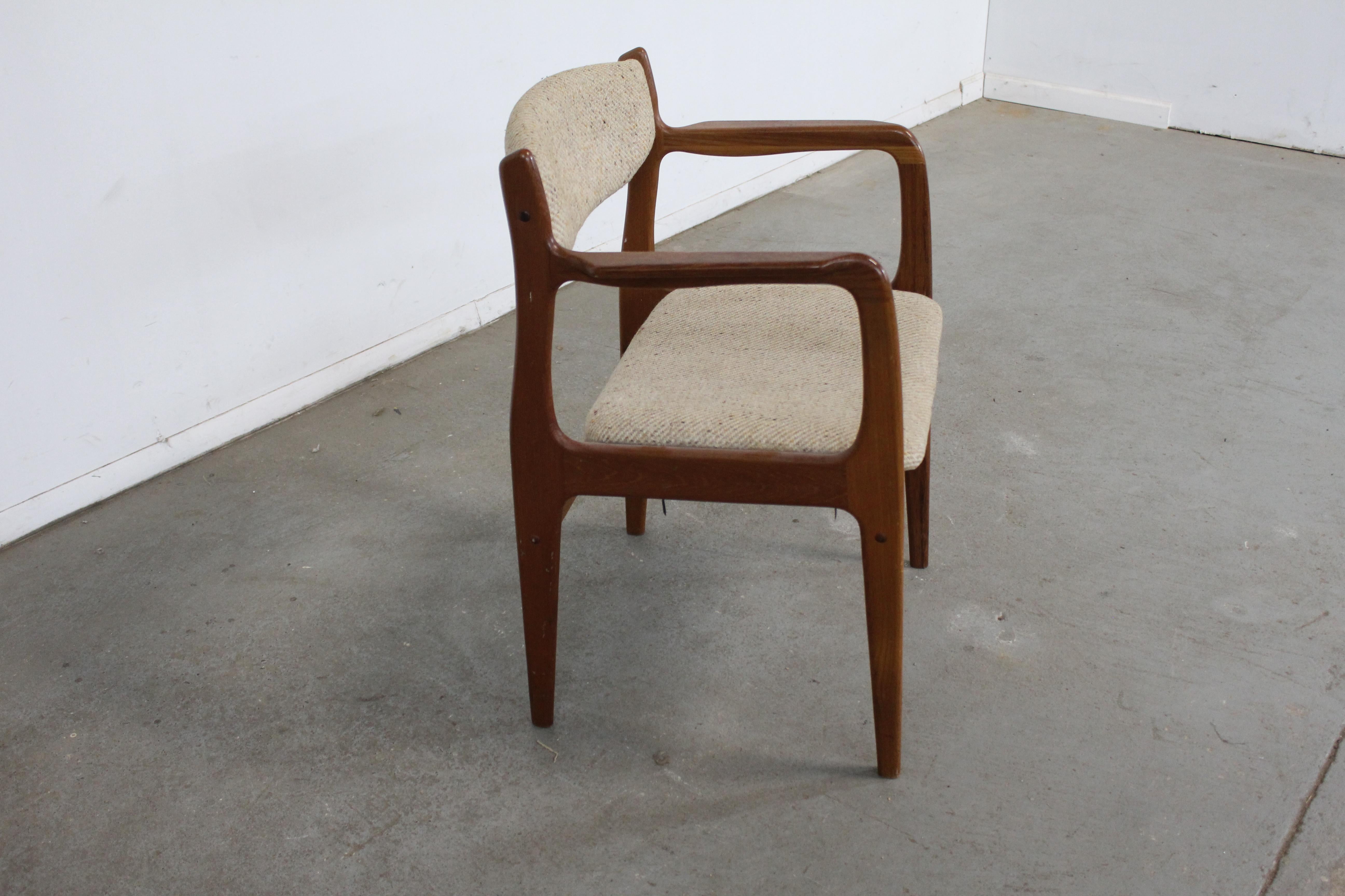 American Danish Modern Teak Dining Arm Chair For Sale