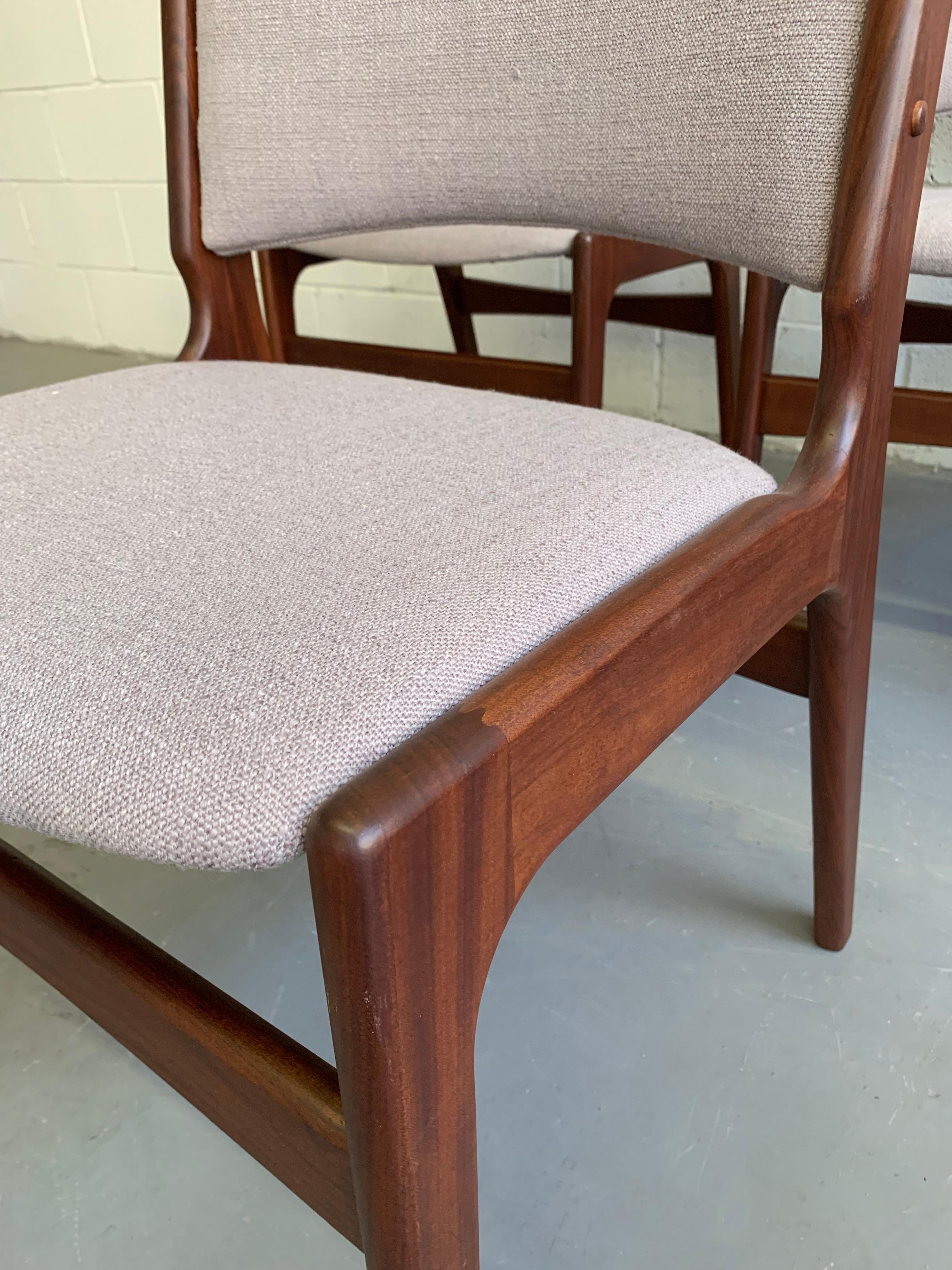 Danish Modern Teak Dining Chair Set by Henning Kjaernulf 1