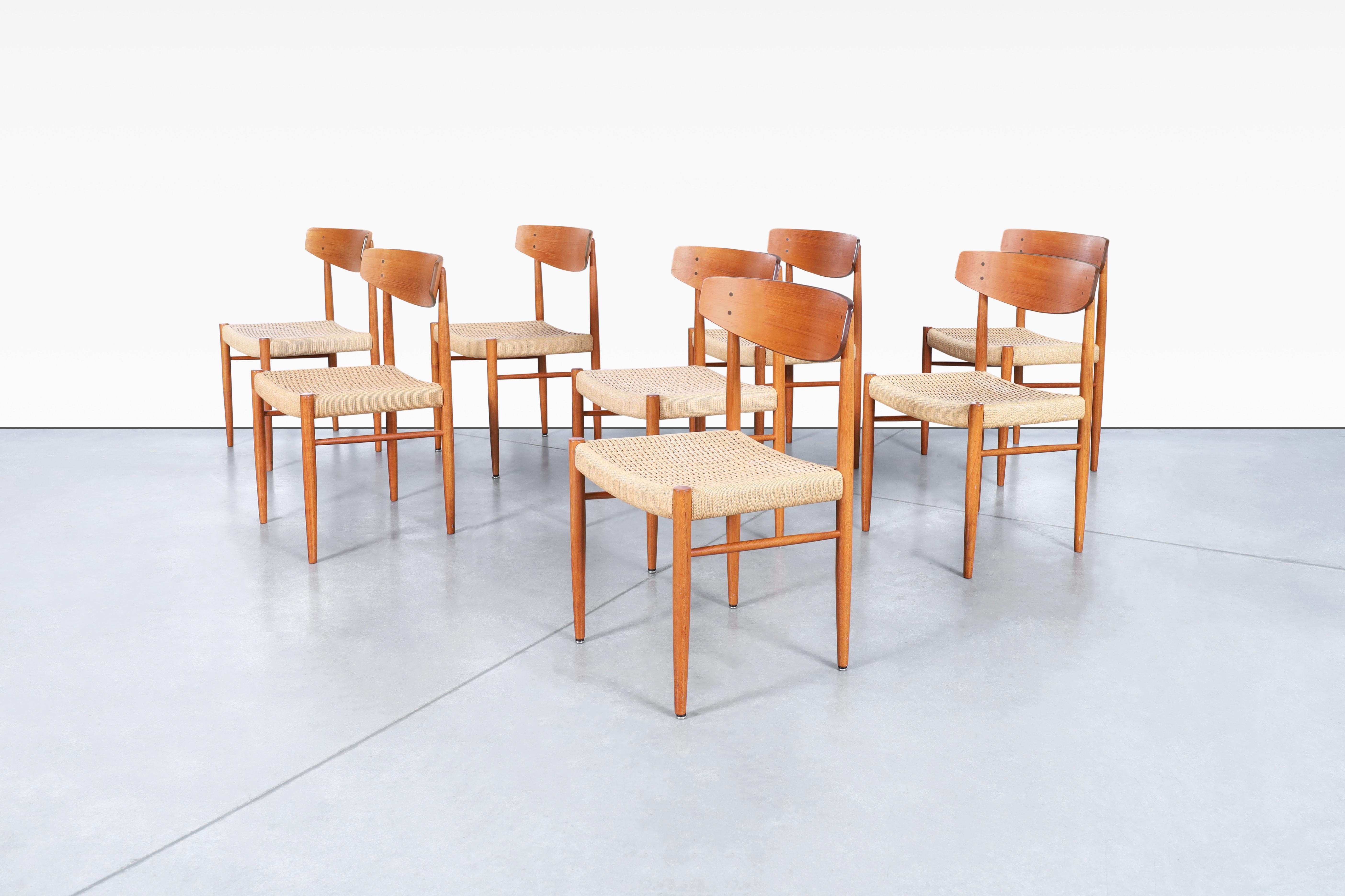 Mid-Century Modern Danish Modern Teak Dining Chairs by AM Møbler