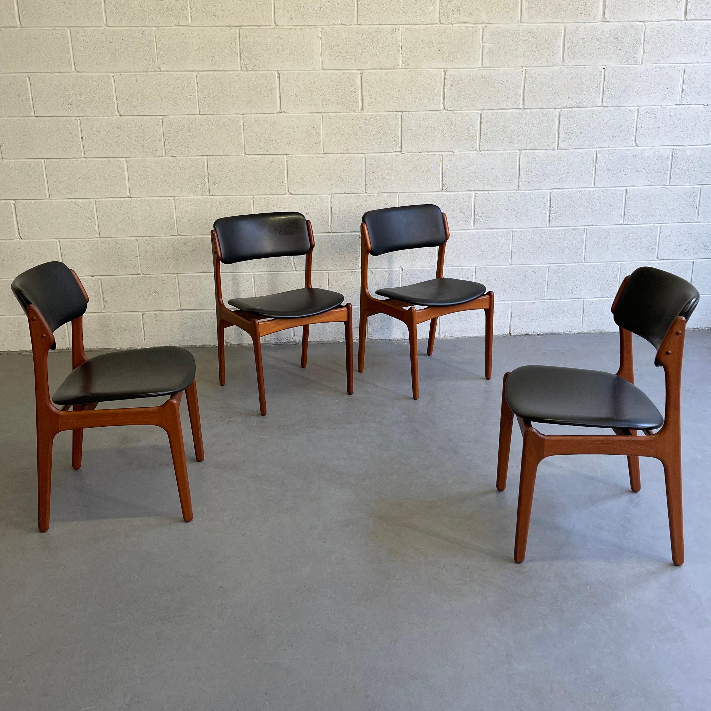 Scandinavian Modern Danish Modern Teak Dining Chairs by Erik Buch for O.D. Mobler