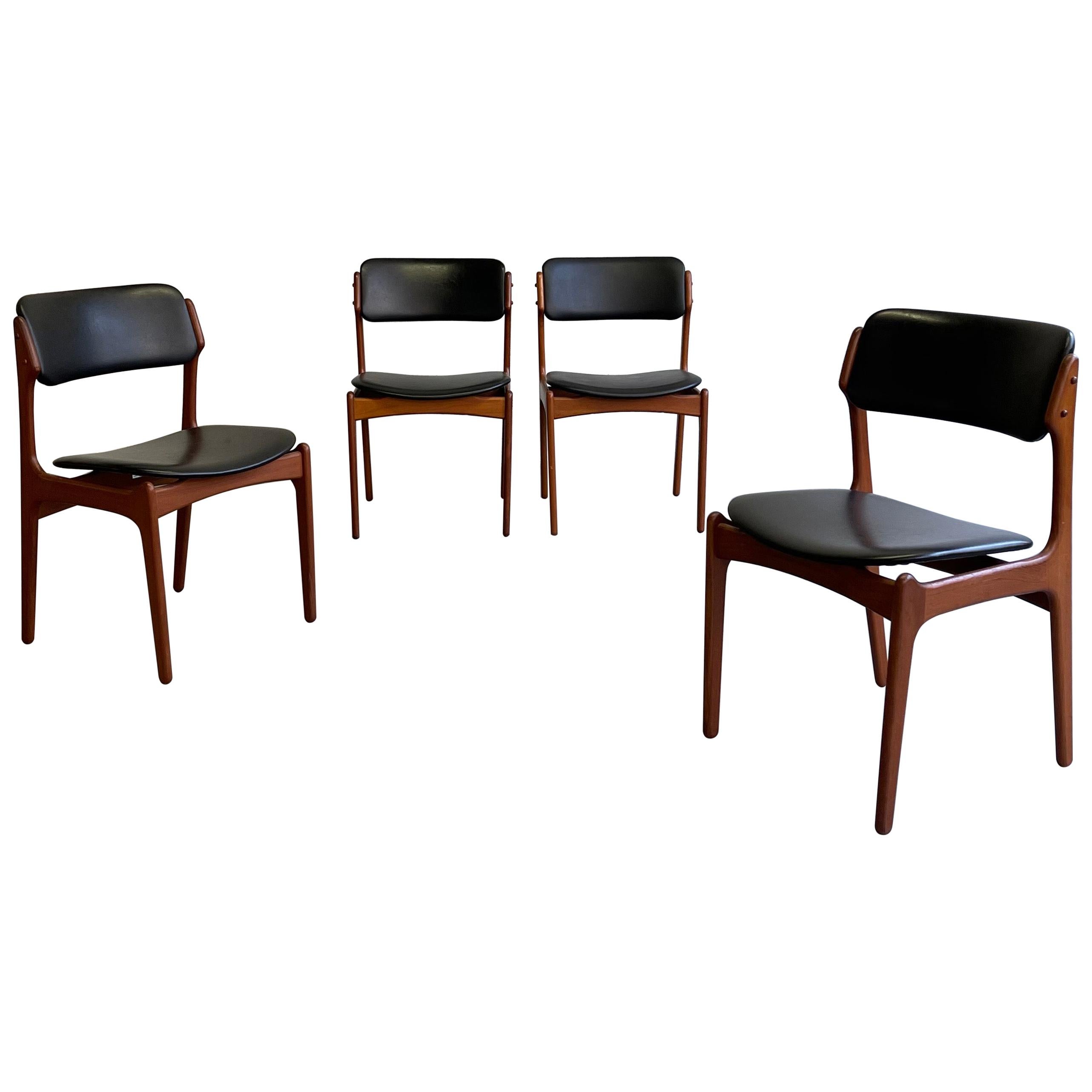 Danish Modern Teak Dining Chairs by Erik Buch for O.D. Mobler