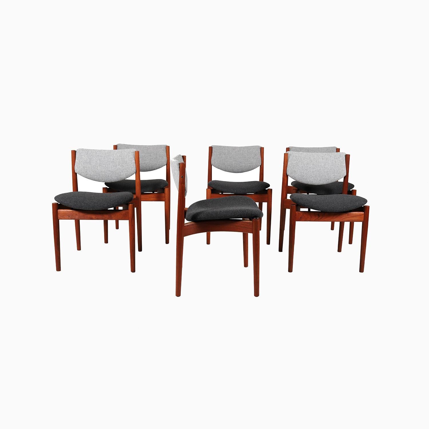 Scandinavian Modern Danish Modern Teak Dining Chairs by Finn Juhl