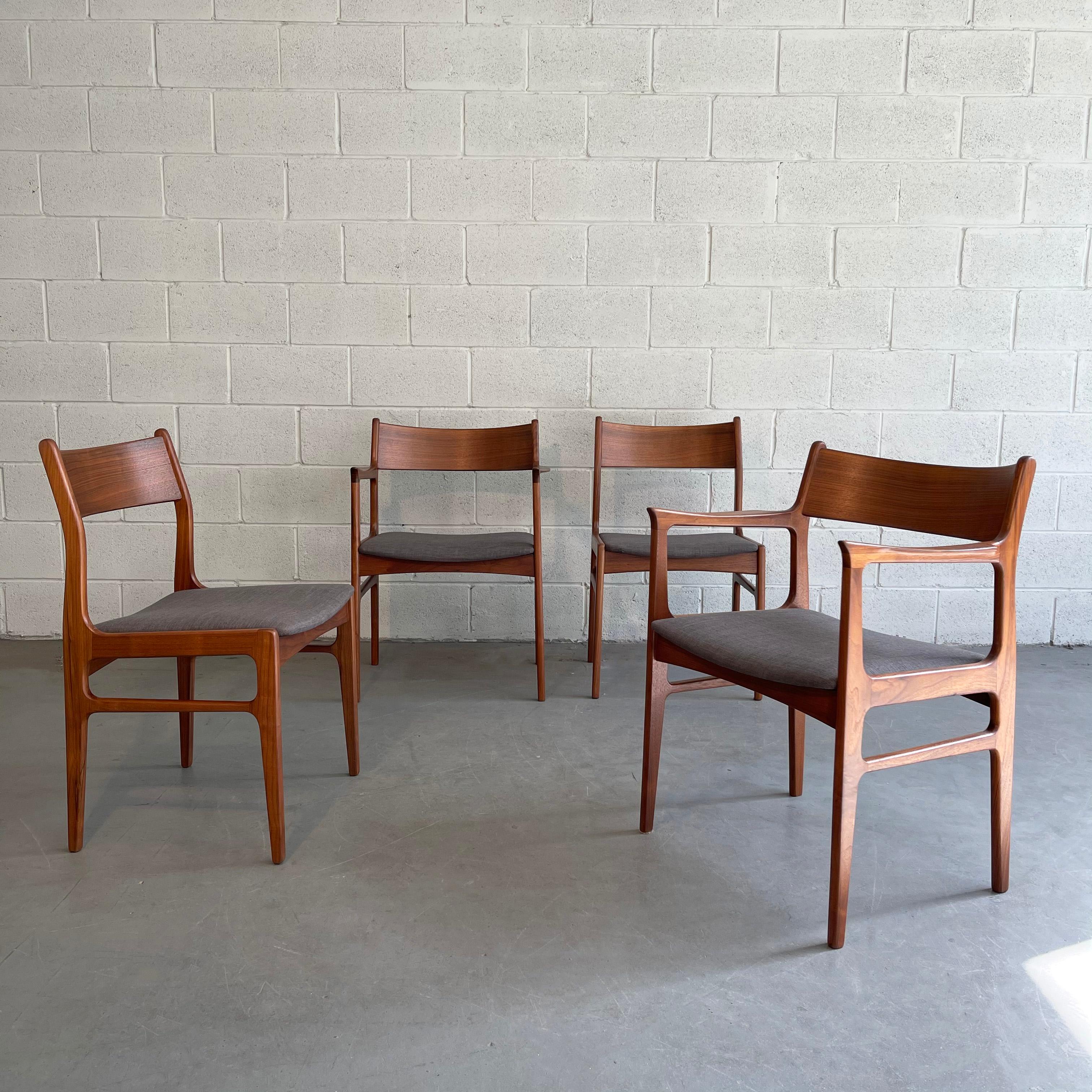 20th Century Danish Modern Teak Dining Chairs by Funder-Schmidt & Madsen for Odense