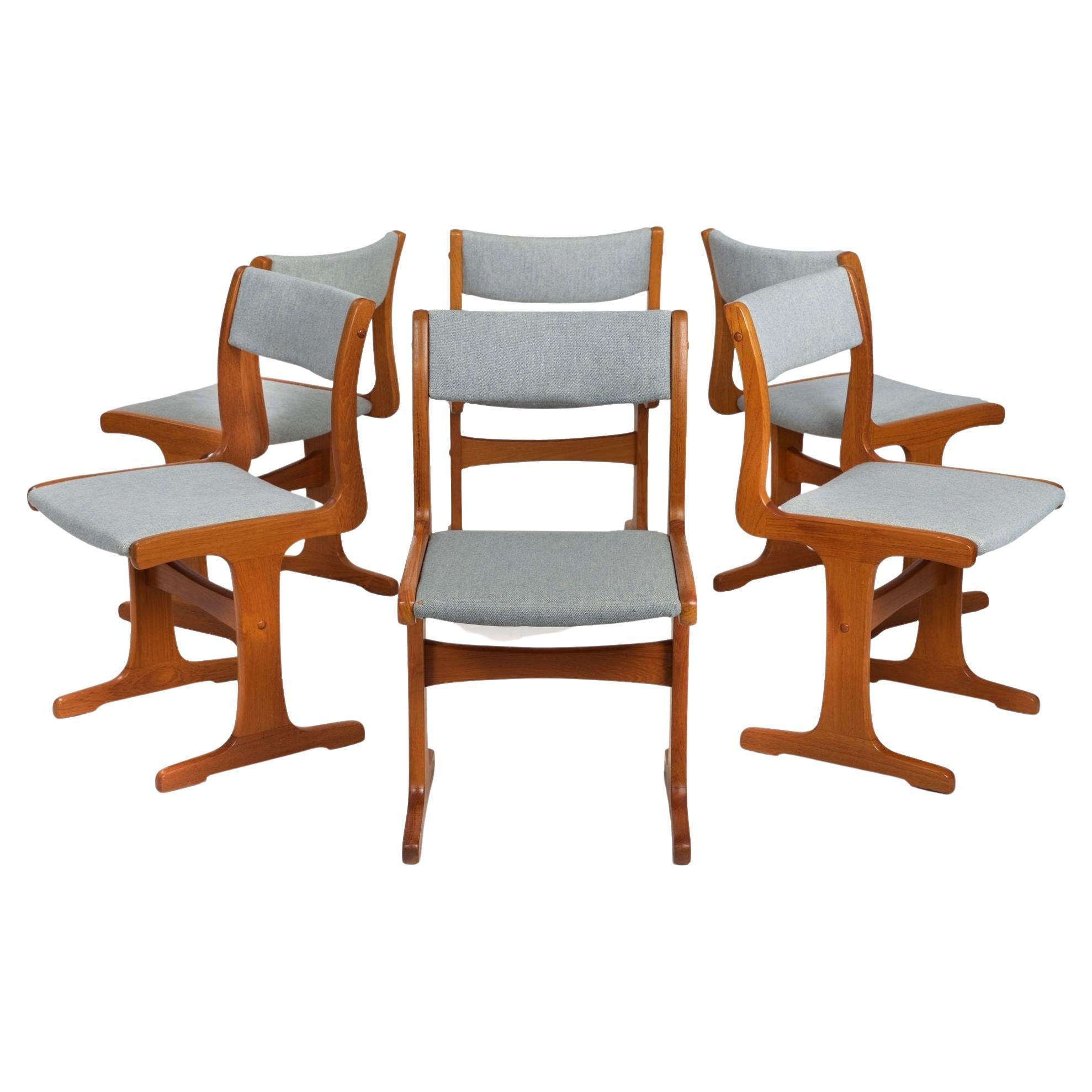 Danish Modern Teak Dining Chairs by Gangso Møbler, Set of 6