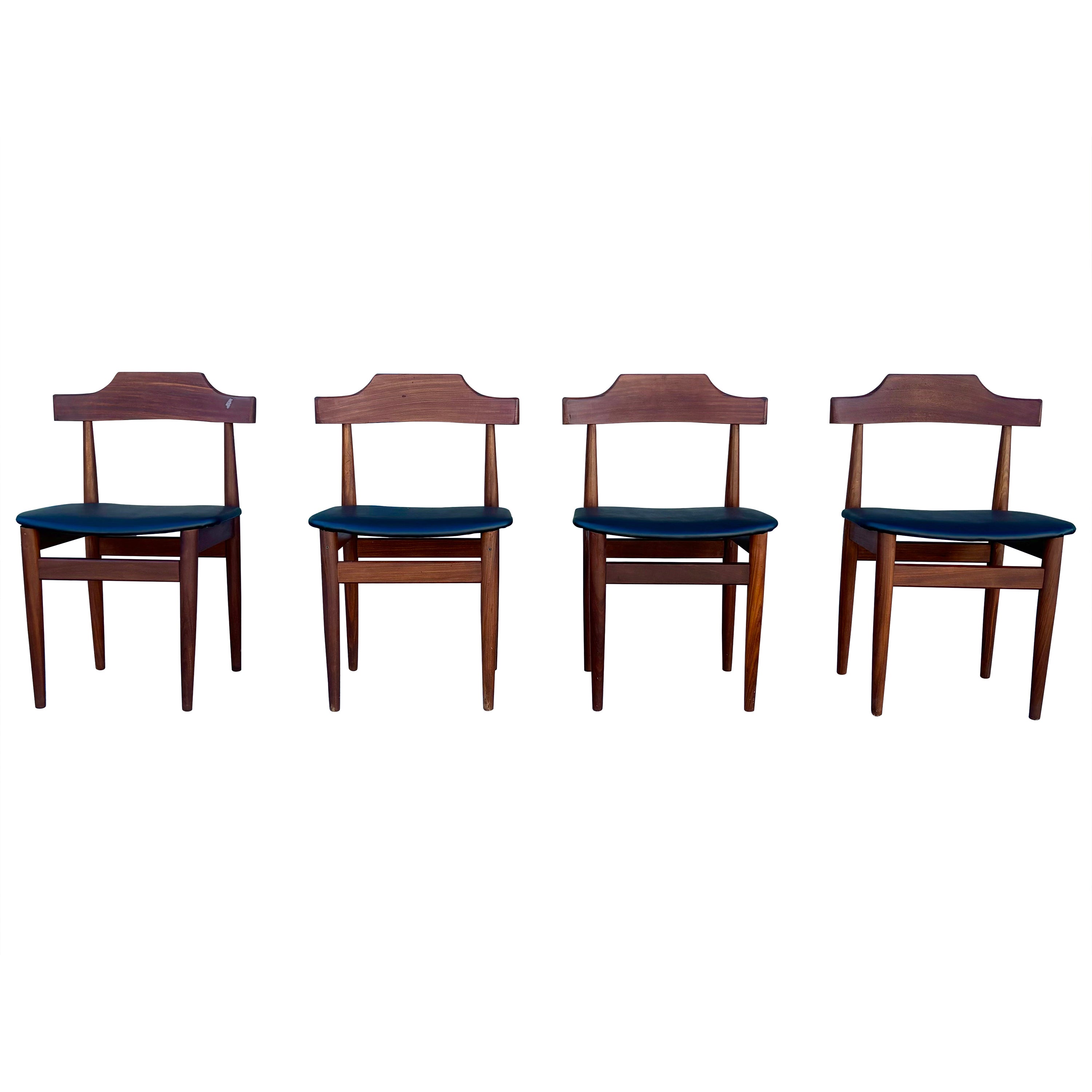 Sillas de comedor danesas modernas de teca de Hans Olsen para Frem Røjle, años 60 - Juego de 4