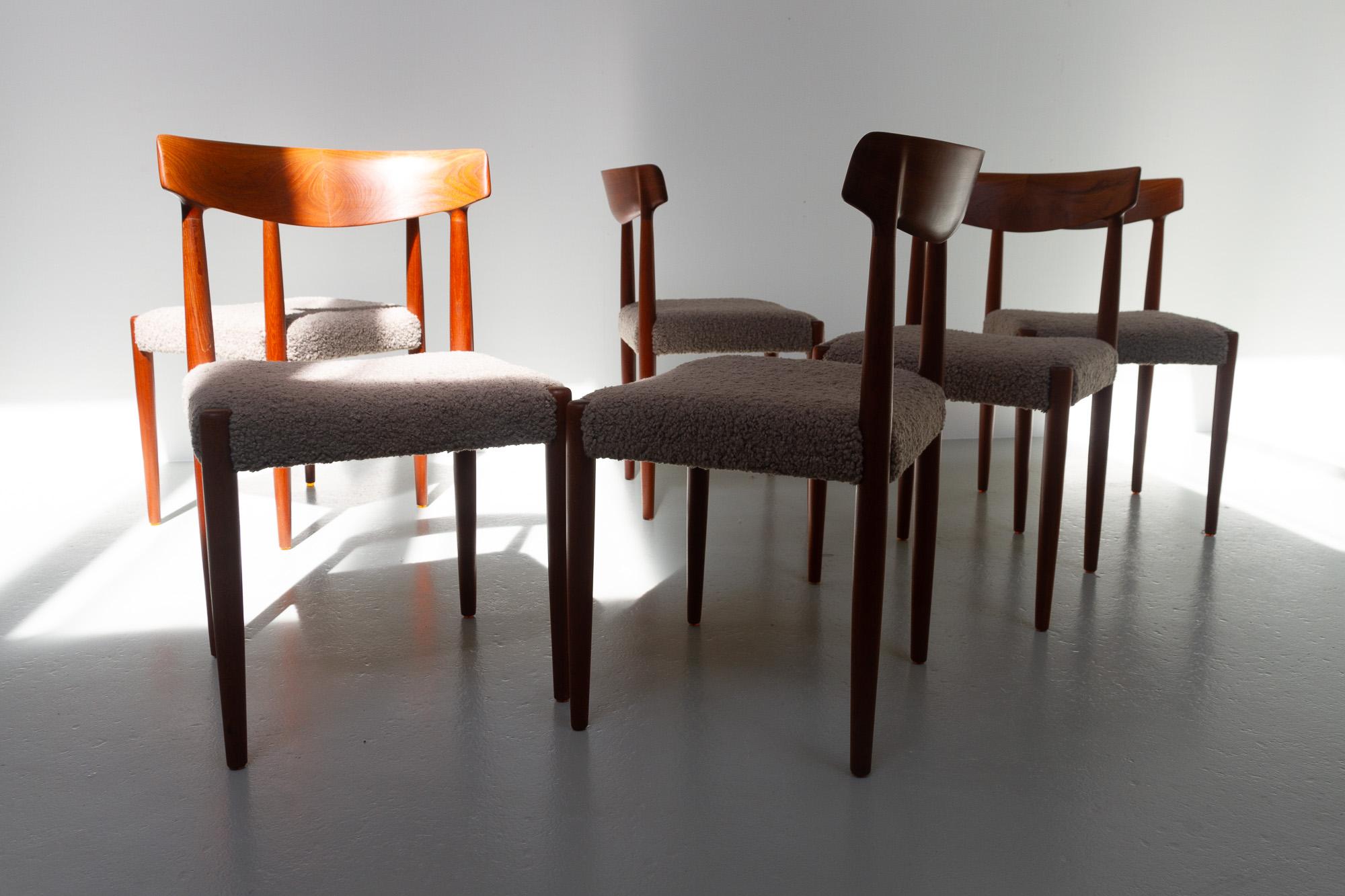 Danish Modern Teak Dining Chairs by Knud Færch for Slagelse, 1960s. Set of 6. For Sale 9