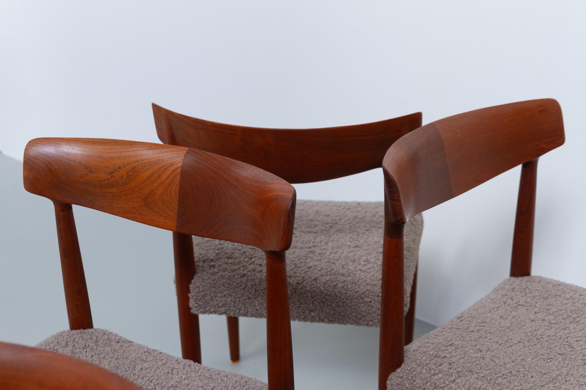 Danish Modern Teak Dining Chairs by Knud Færch for Slagelse, 1960s. Set of 6. For Sale 10