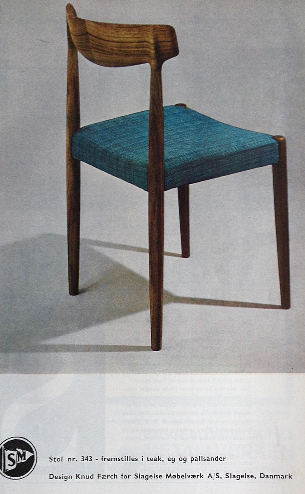 Dänische Moderne Teakholz-Esszimmerstühle von Knud Færch für Slagelse, 1960er Jahre. Satz von 6. im Angebot 14