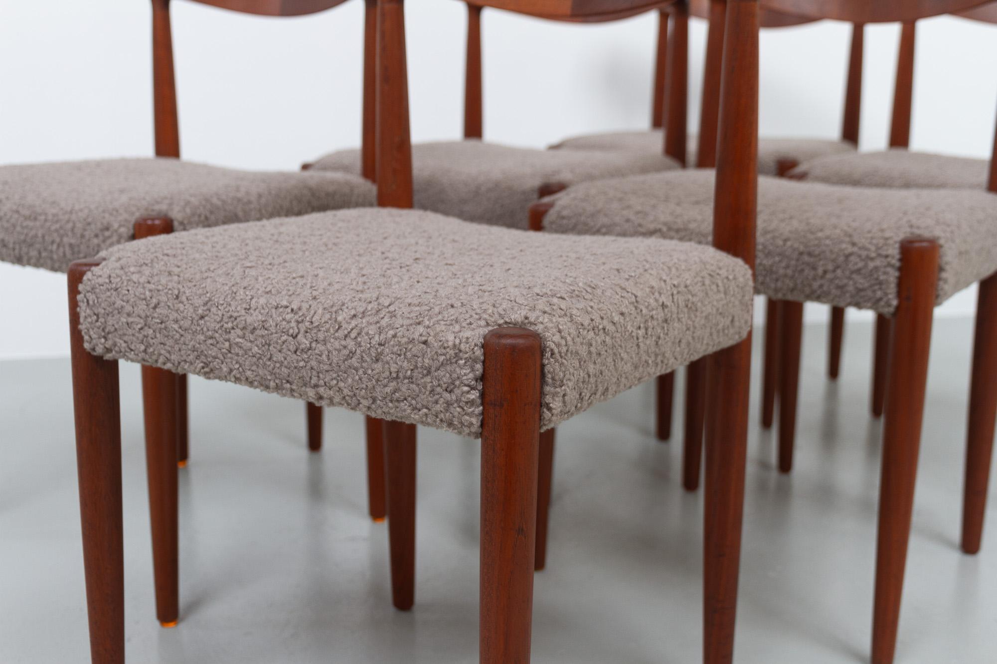 Danish Modern Teak Dining Chairs by Knud Færch for Slagelse, 1960s. Set of 6. For Sale 1
