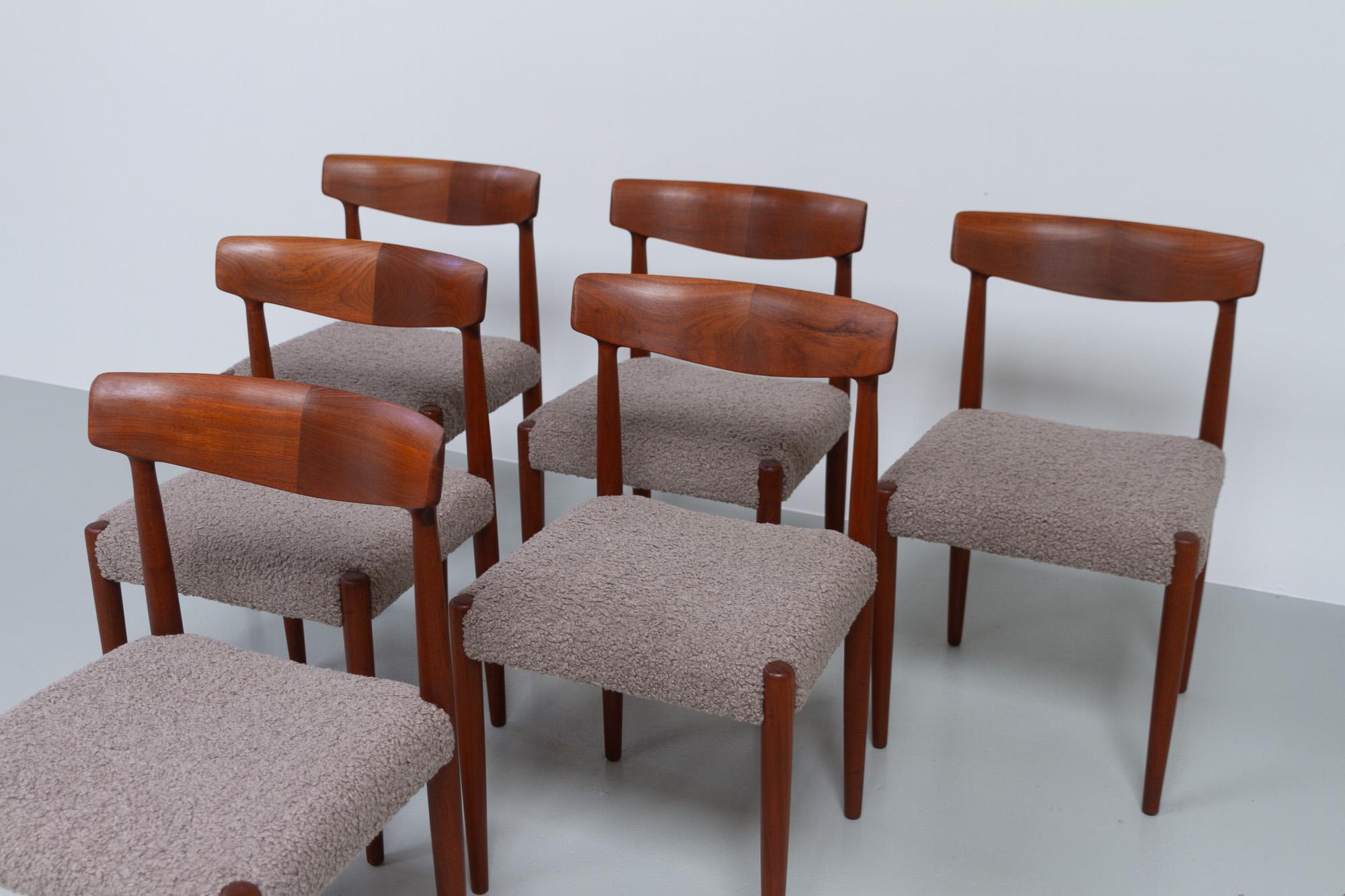 Danish Modern Teak Dining Chairs by Knud Færch for Slagelse, 1960s. Set of 6. For Sale 2