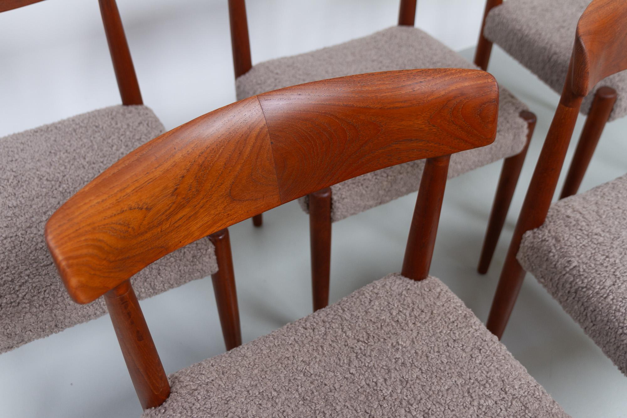 Danish Modern Teak Dining Chairs by Knud Færch for Slagelse, 1960s. Set of 6. For Sale 3