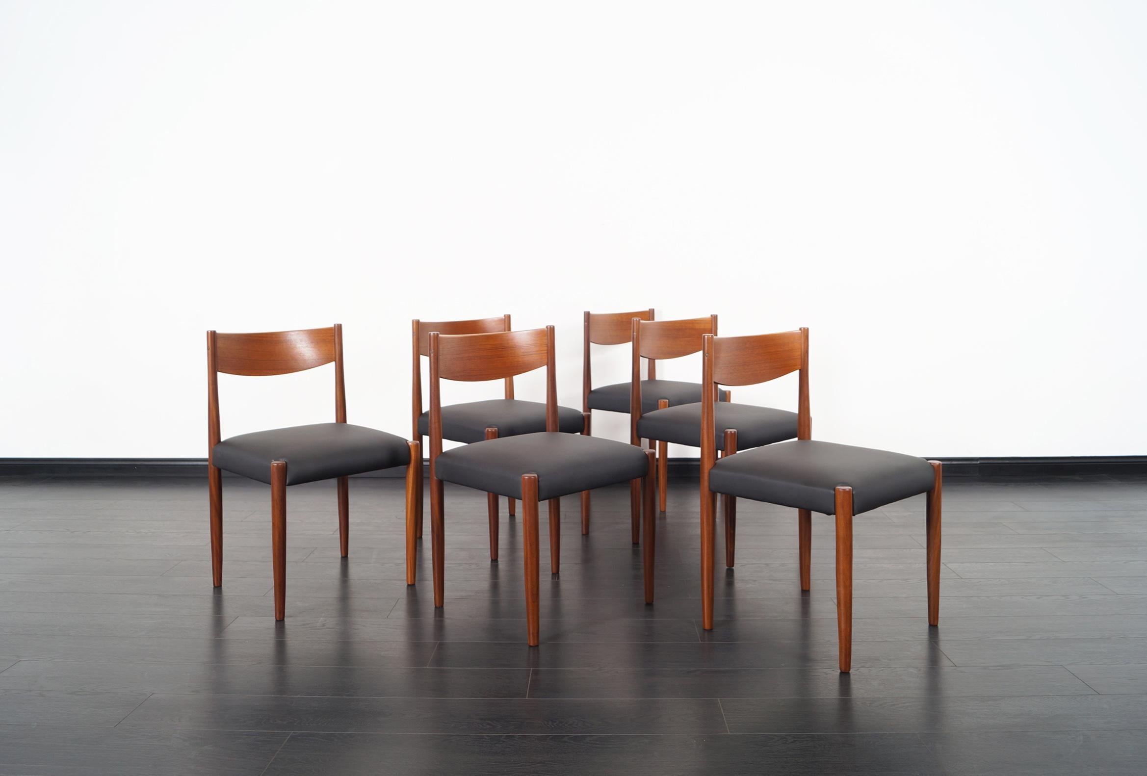 Scandinavian Modern Danish Modern Teak Dining Chairs by Poul Volther