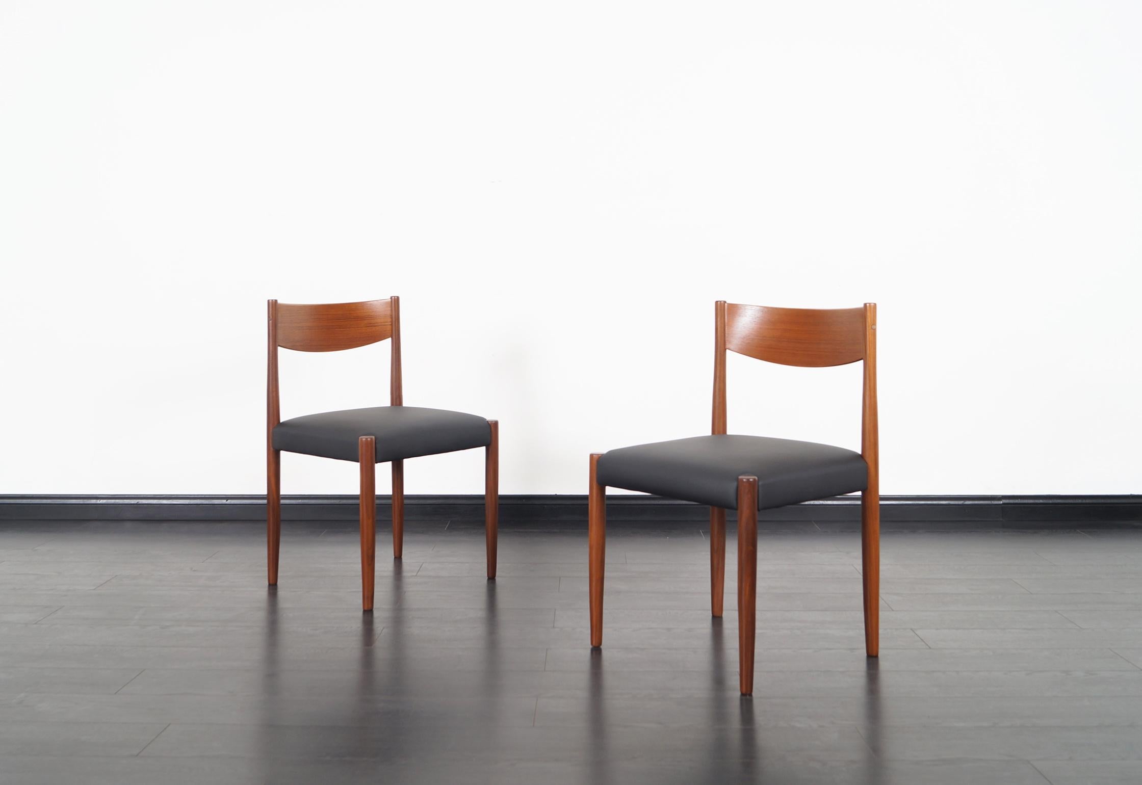 Mid-20th Century Danish Modern Teak Dining Chairs by Poul Volther