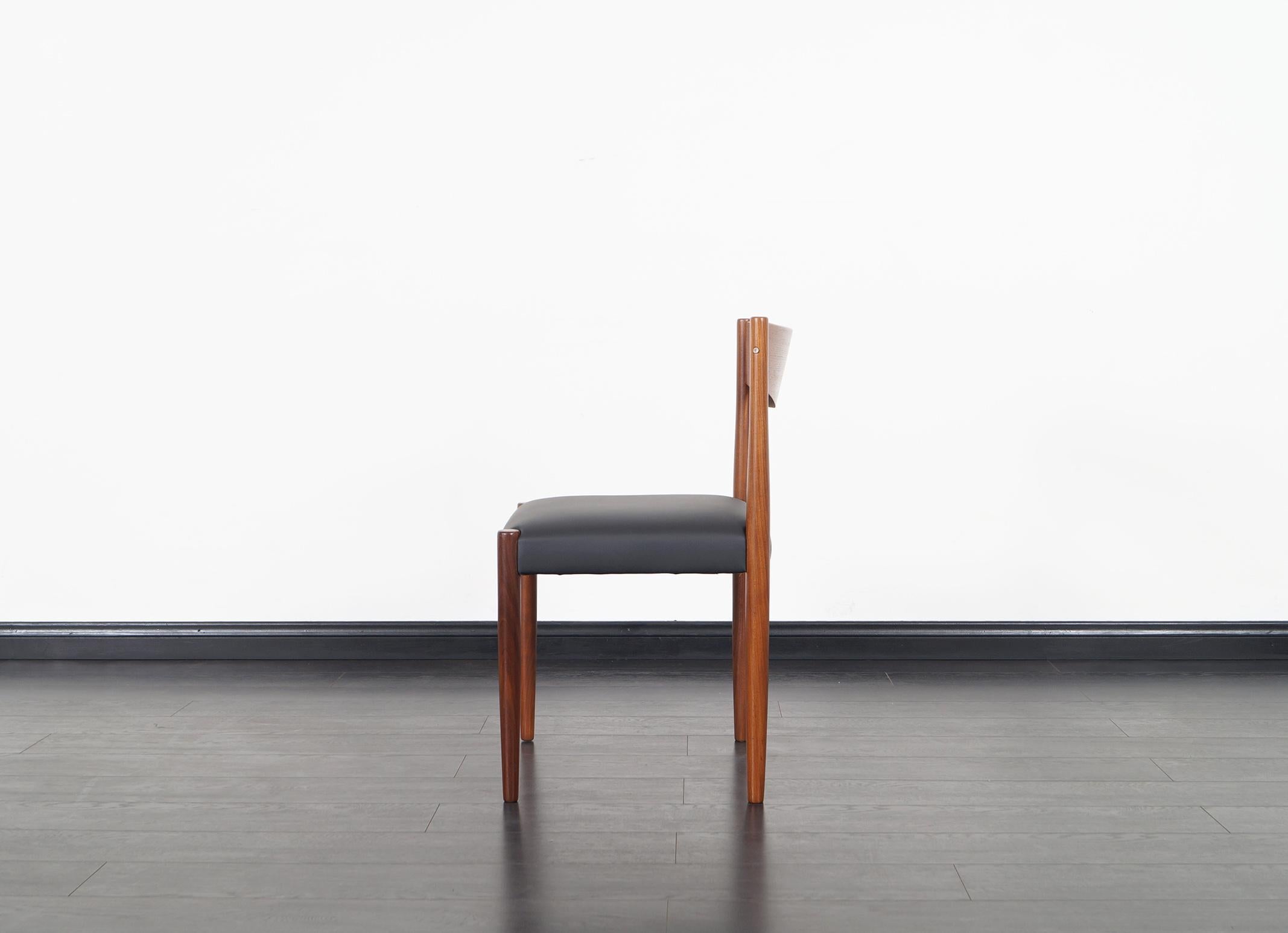 Danish Modern Teak Dining Chairs by Poul Volther 1