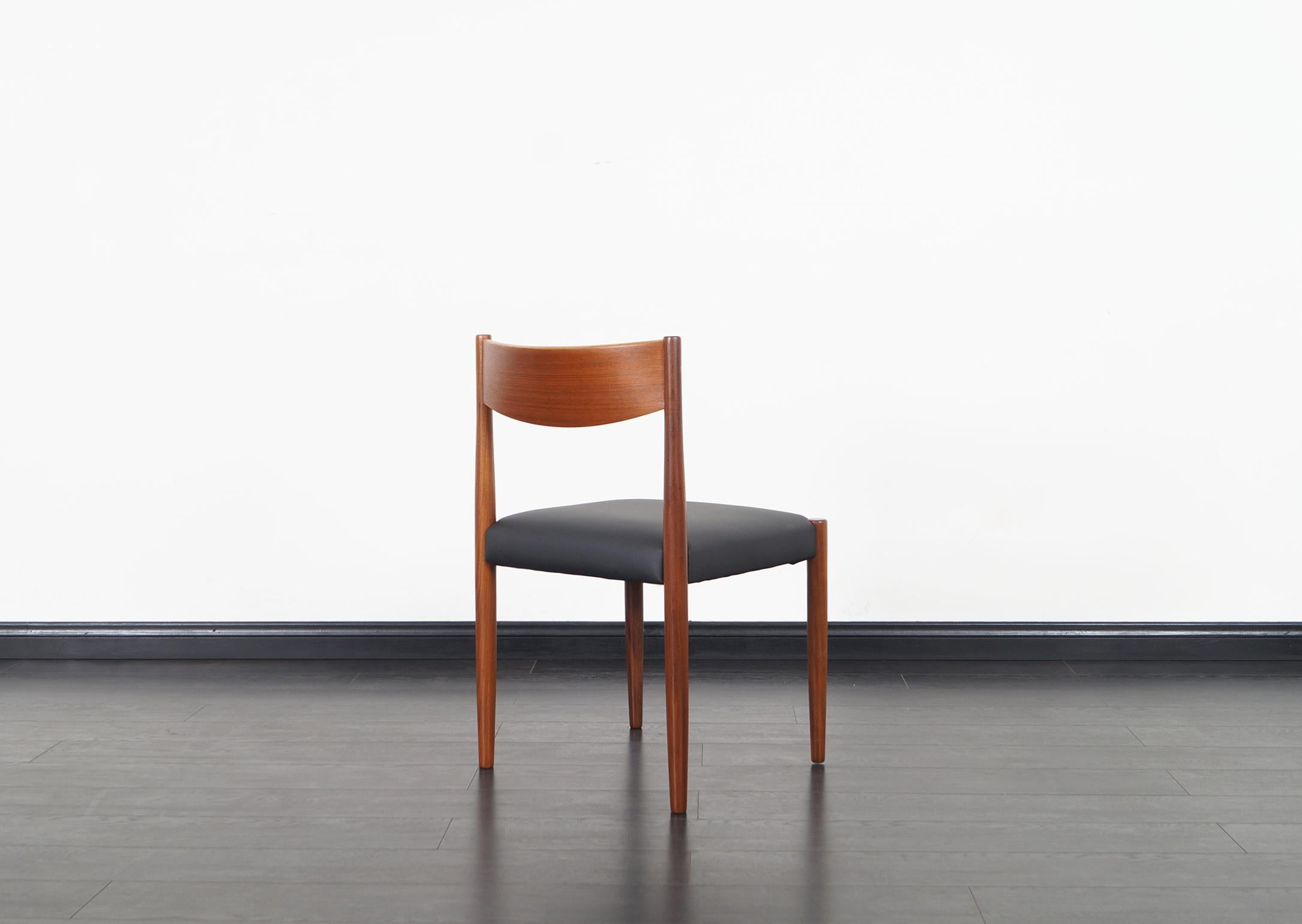 Danish Modern Teak Dining Chairs by Poul Volther 2