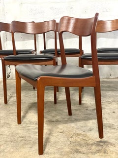 Chaises de salle à manger modernes danoises en teck