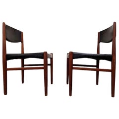 Danish-Modern Teak Dining Chairs from Glostrup, a Pair