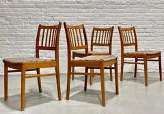 Danish Modern Teak Dining Chairs Mid Century Scandinavian Chairs, Set of 4 1960