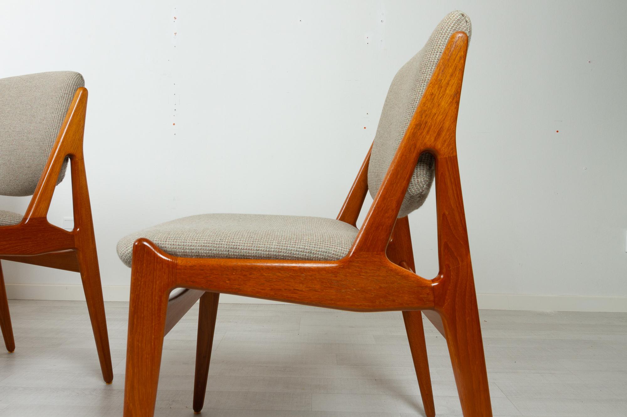 Danish Modern Teak Dining Chairs Model Ella by Arne Vodder 1960s, Set of 6 4