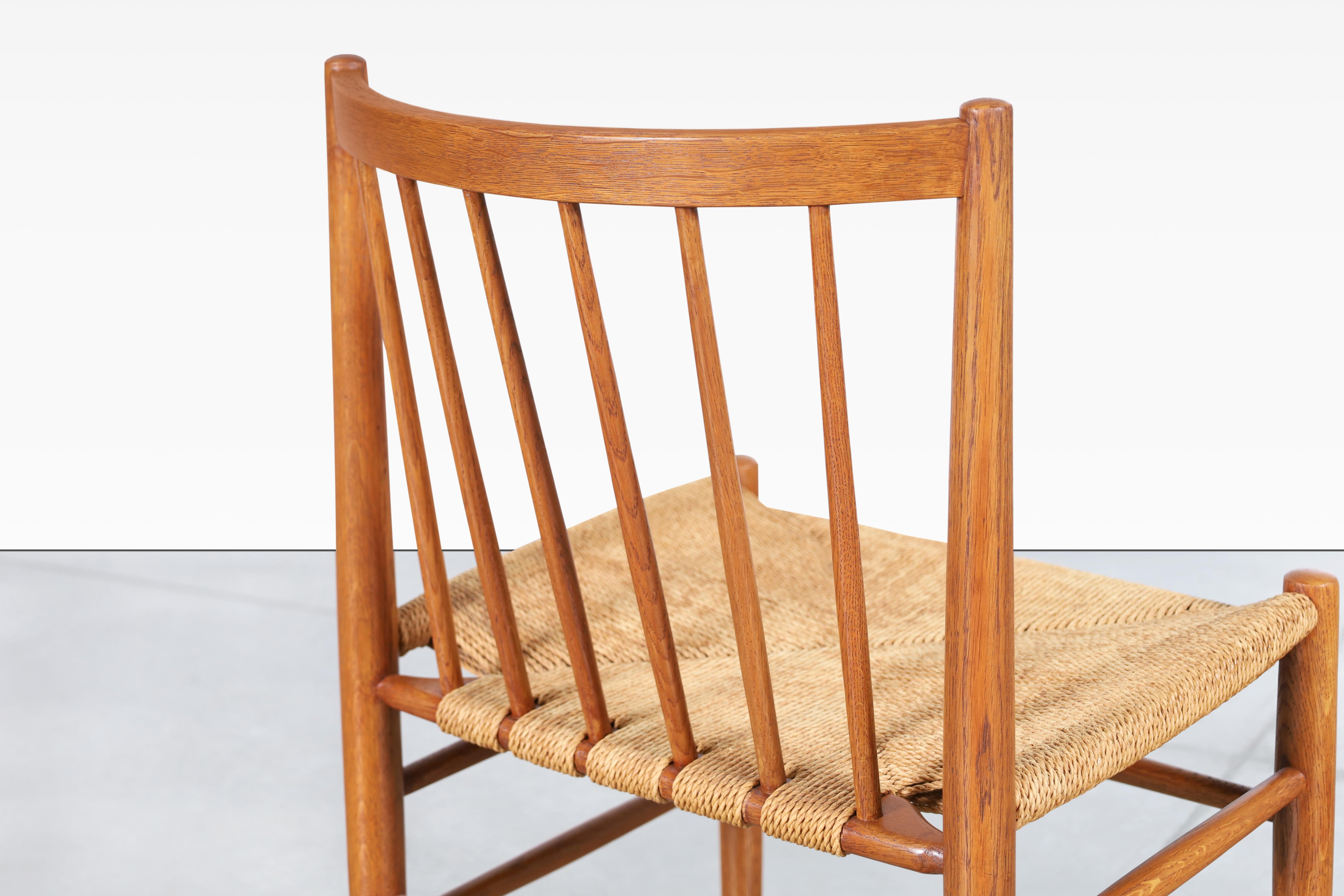 Sedie da pranzo moderne danesi in teak modello J80 di Jørgen Baekmark in vendita 5