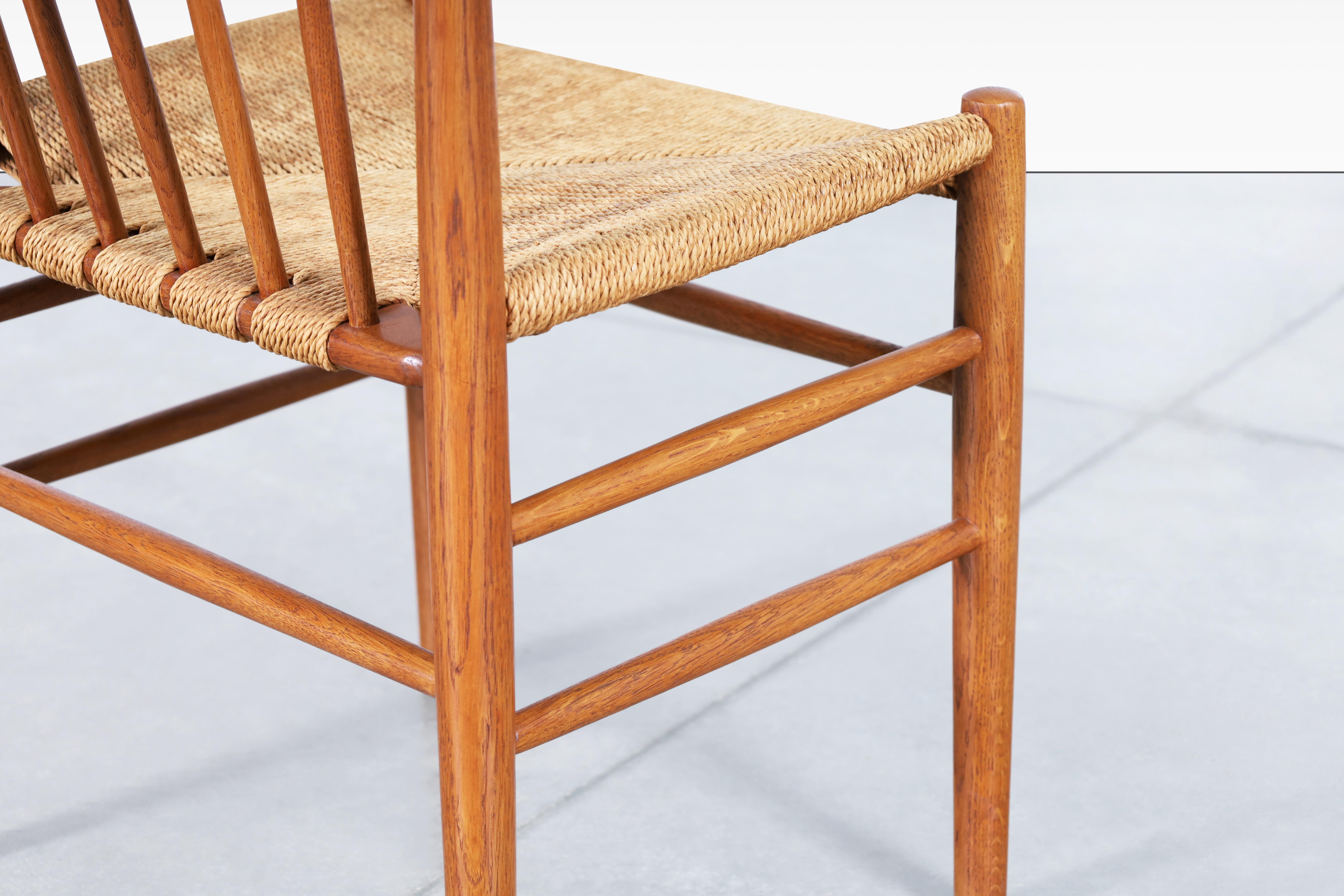 Sedie da pranzo moderne danesi in teak modello J80 di Jørgen Baekmark in vendita 6