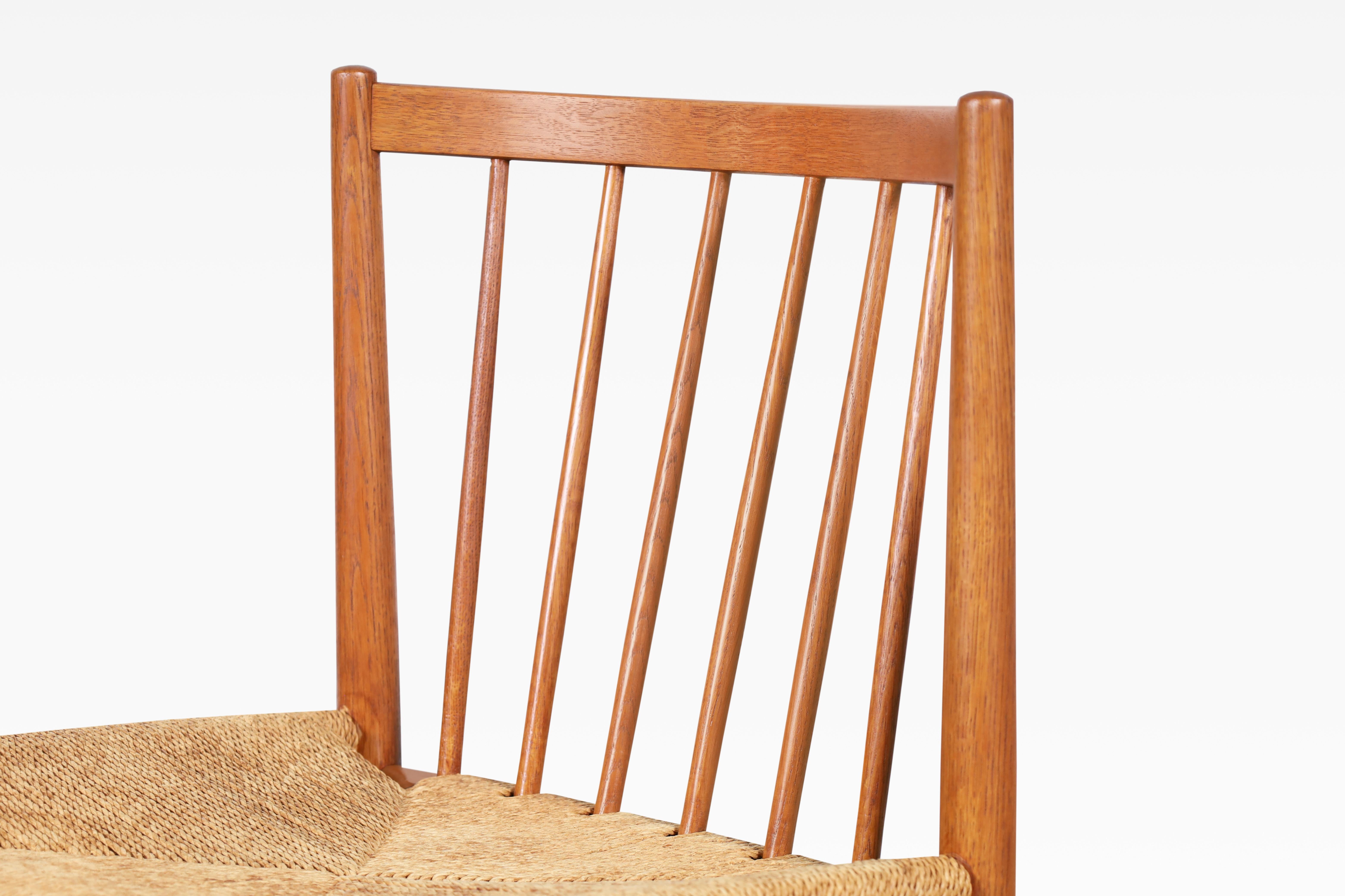 Sedie da pranzo moderne danesi in teak modello J80 di Jørgen Baekmark in vendita 1