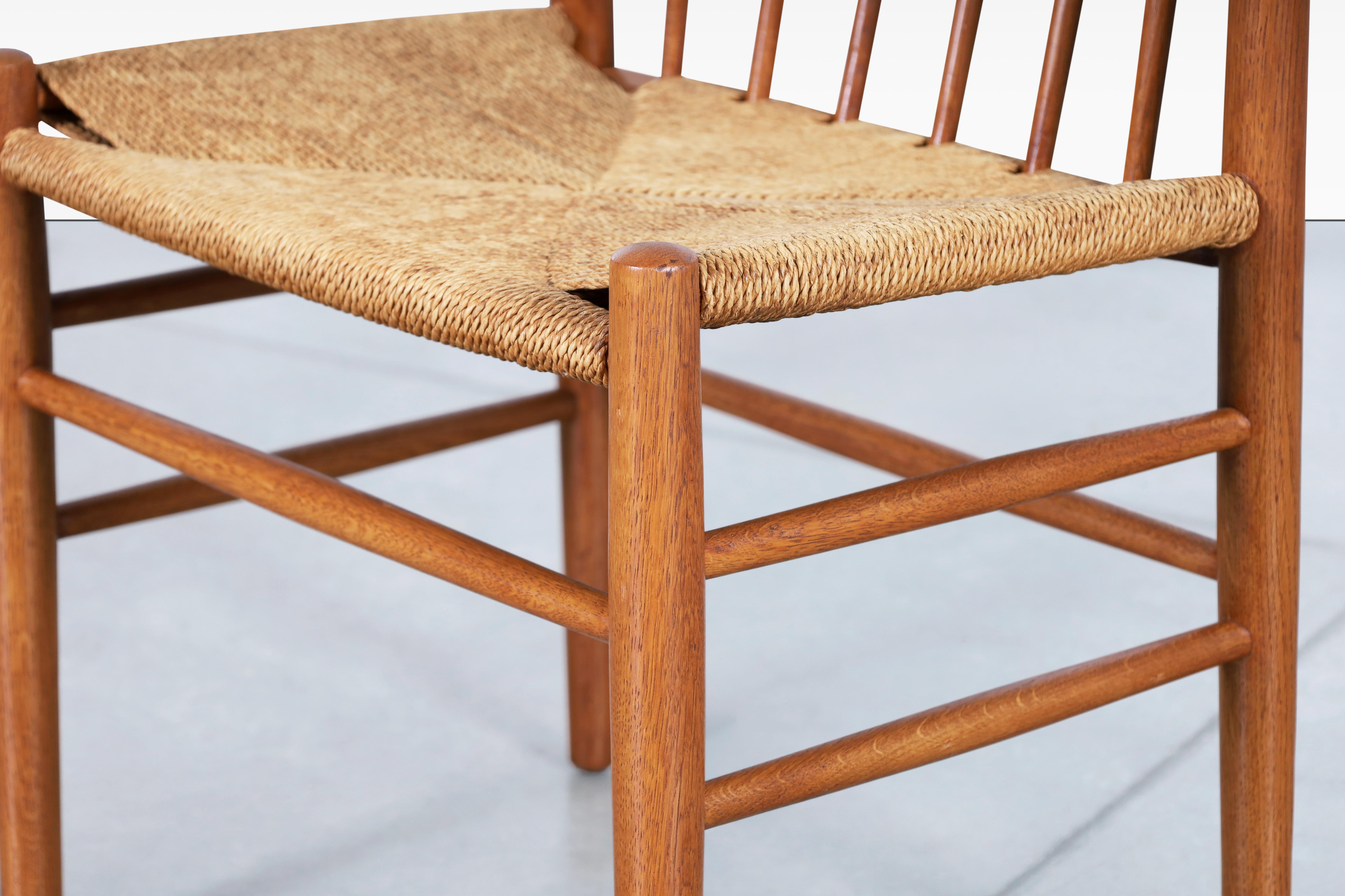 Sedie da pranzo moderne danesi in teak modello J80 di Jørgen Baekmark in vendita 2