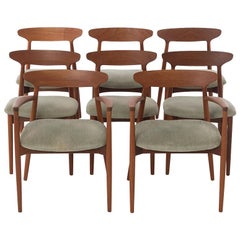 Danish Modern Teak Dining Chairs Set of 8 by Harry Ostergaard