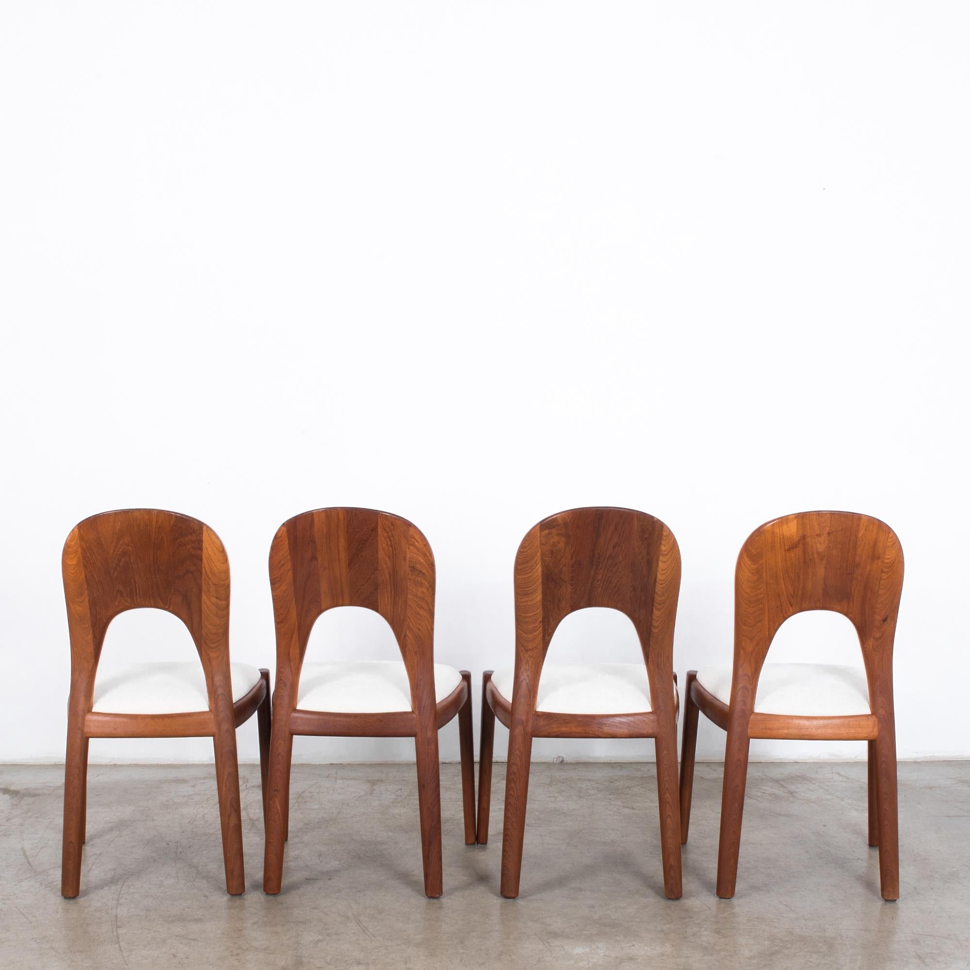 Late 20th Century Danish Modern Teak Dining Chairs, Set of Four 