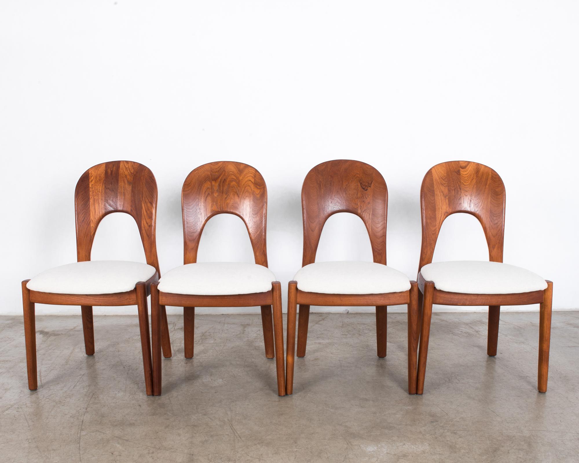 Danish Modern Teak Dining Chairs, Set of Four  2