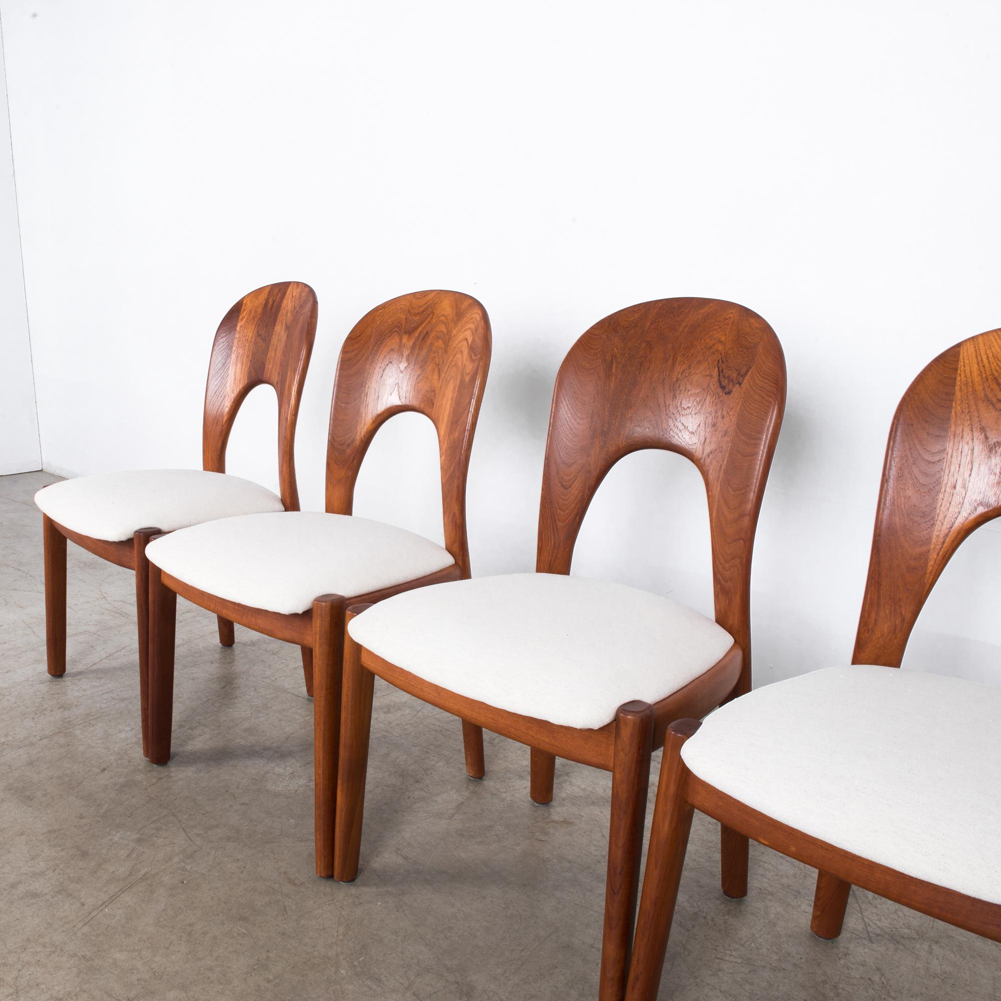 Danish Modern Teak Dining Chairs, Set of Four  3