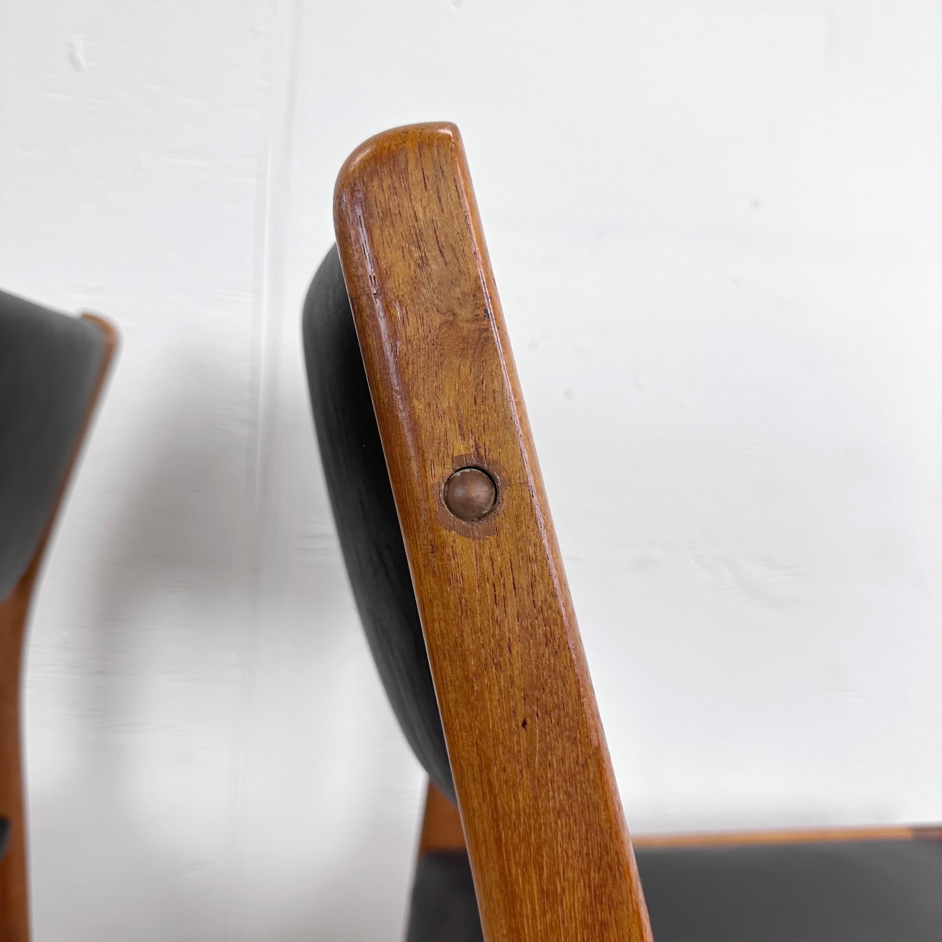 Danish Modern Teak Dining Chairs- Set of Four 6