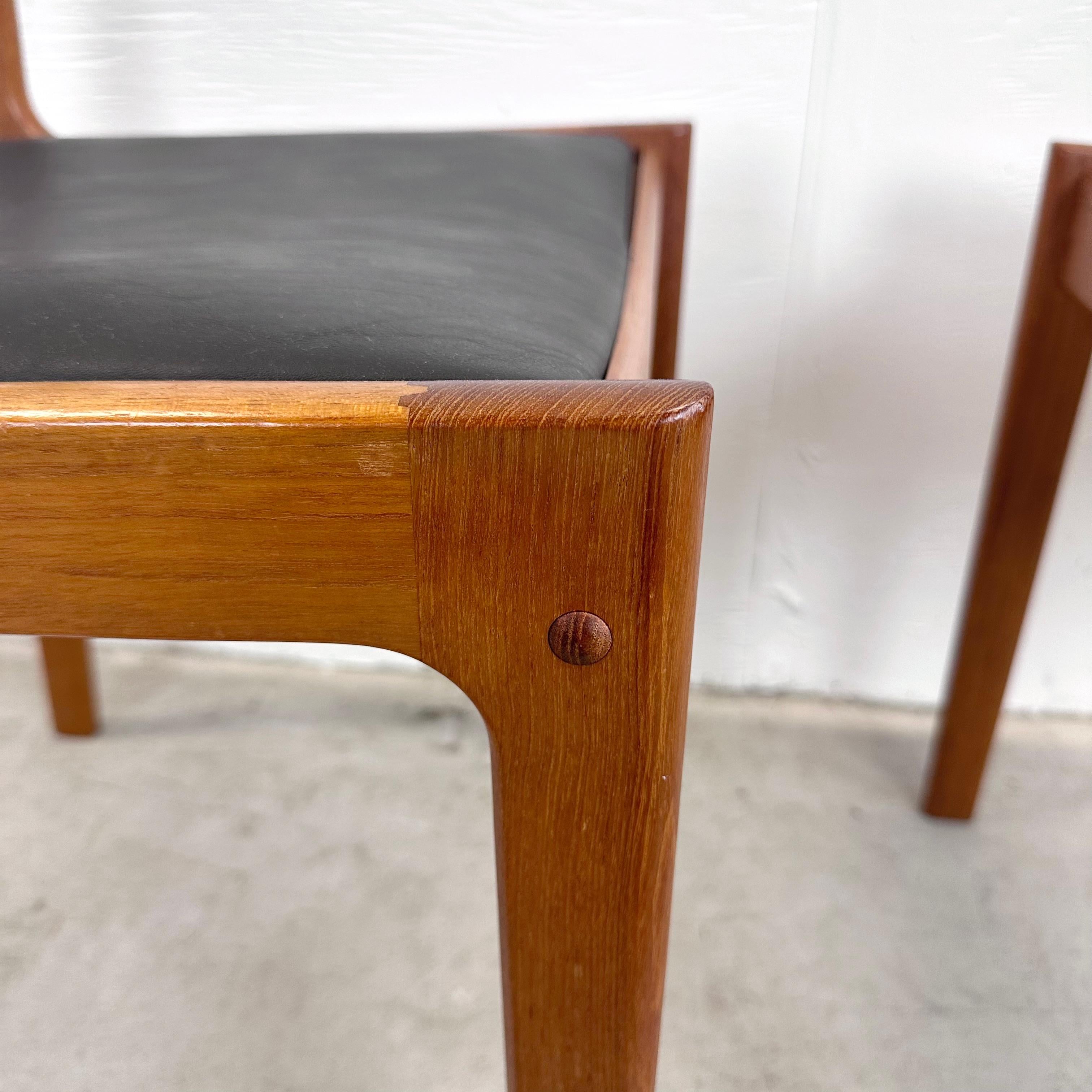 Danish Modern Teak Dining Chairs- Set of Four 9