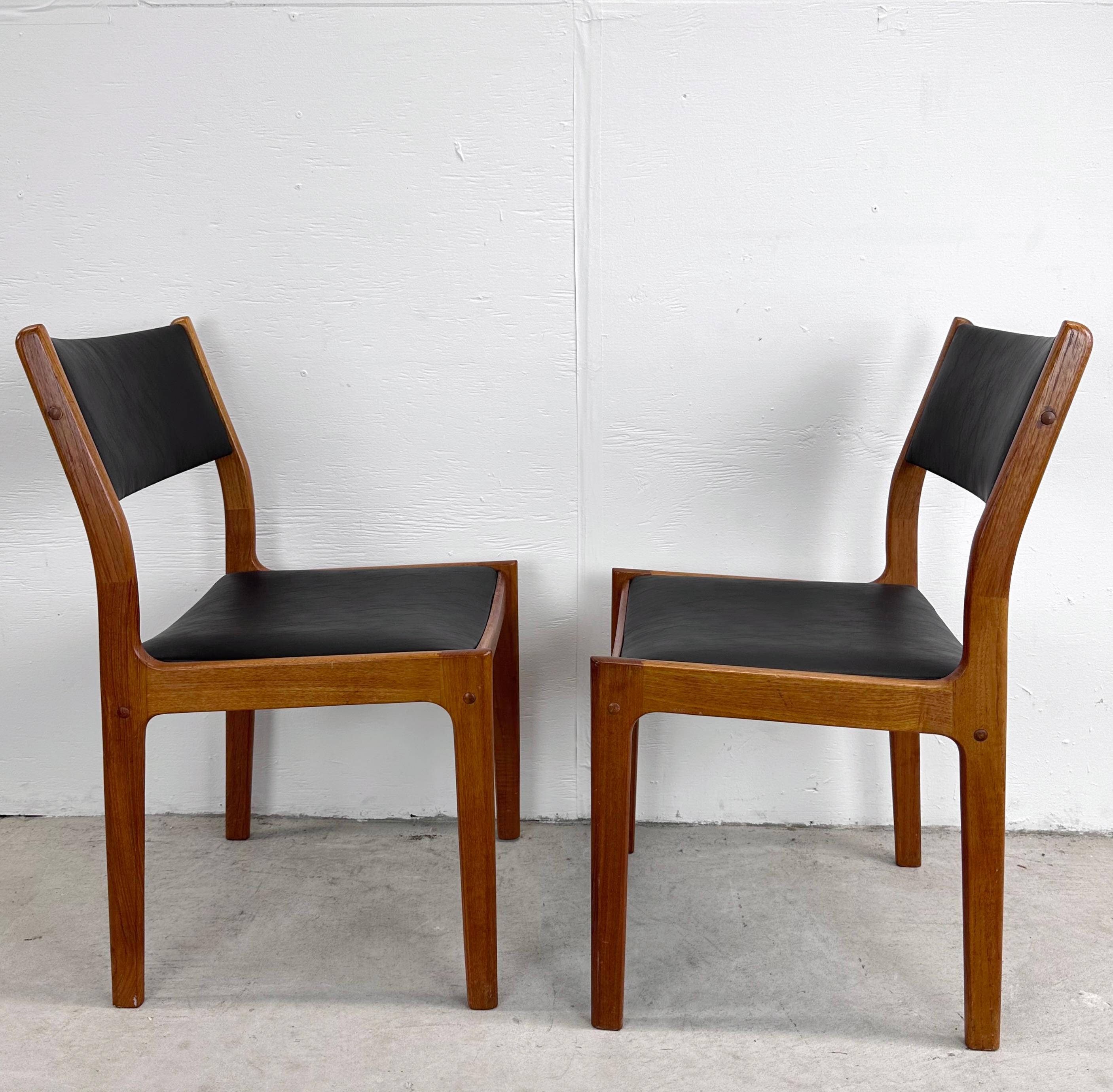 Unknown Danish Modern Teak Dining Chairs- Set of Four