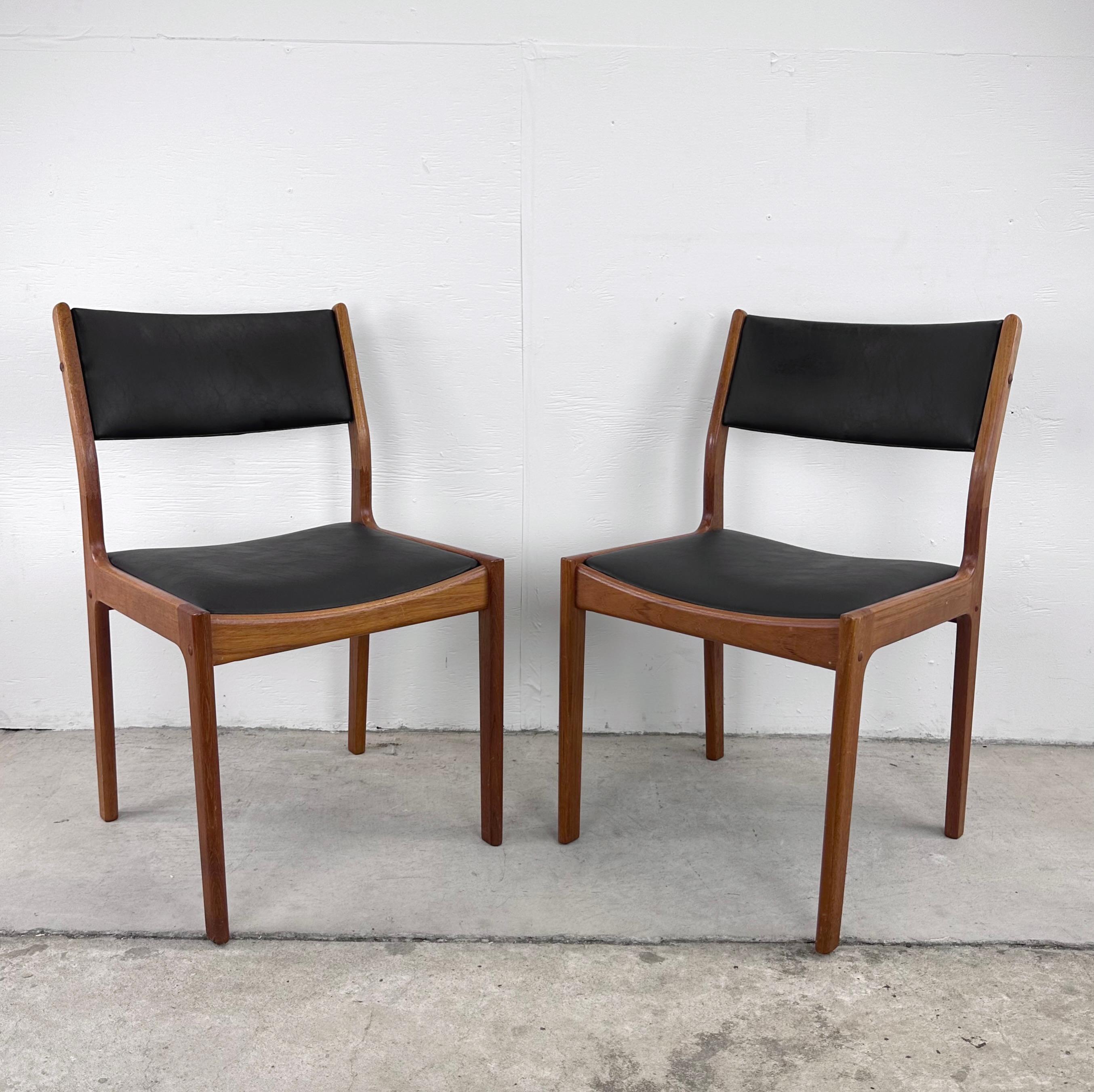 20th Century Danish Modern Teak Dining Chairs- Set of Four