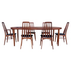 Danish Modern Teak Dining Set with Six High-Back Chairs, 1960s
