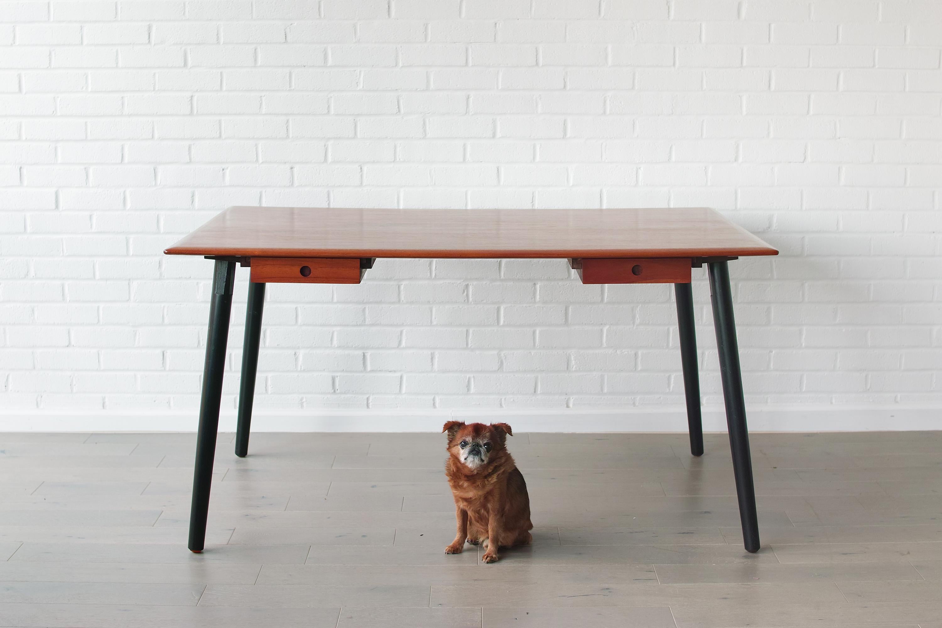 Danish Modern Teak Dining Table or Partners Desk en vente 2