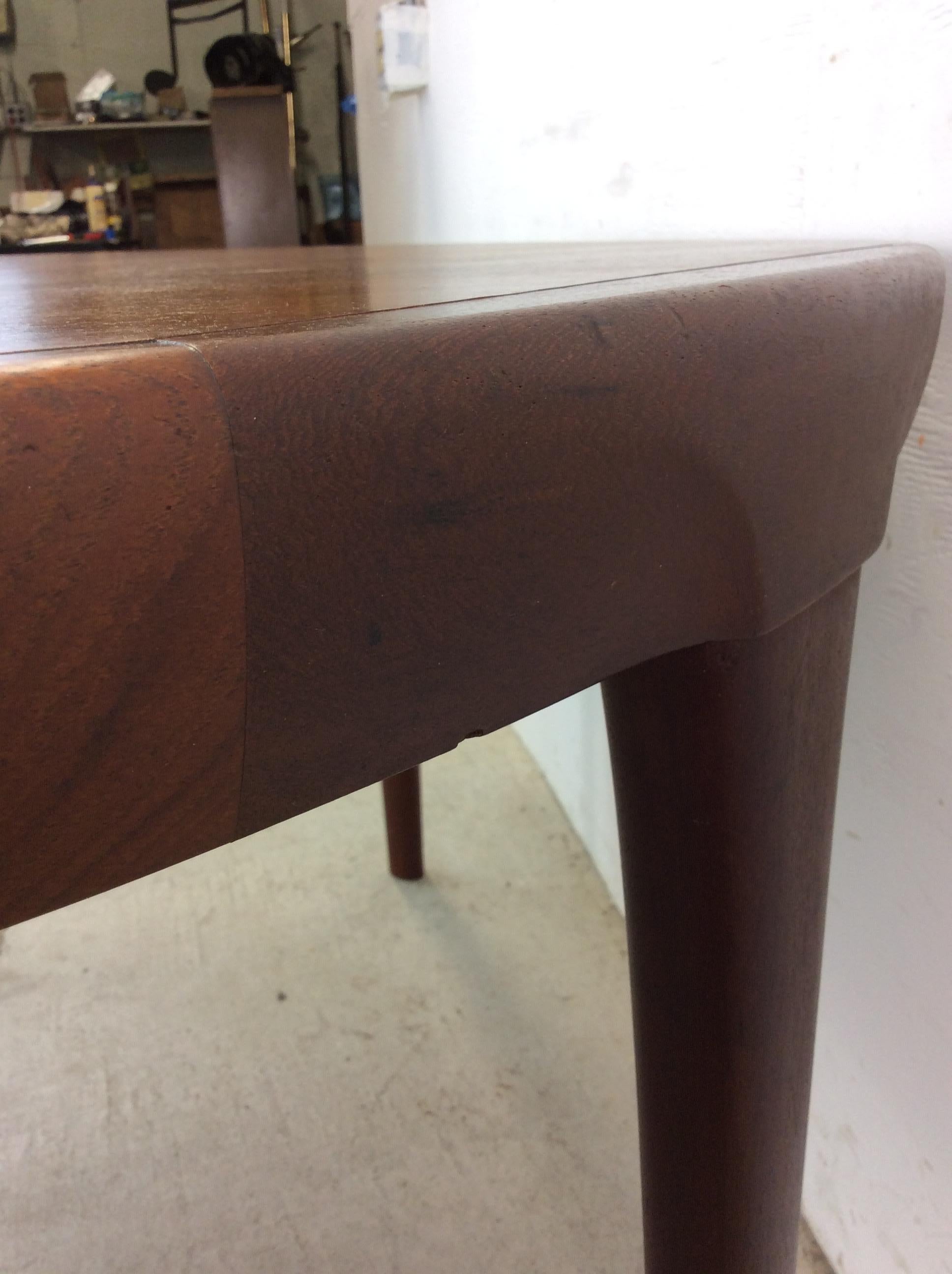 Danish Modern Teak Dining Table with 3 Large Leafs 9