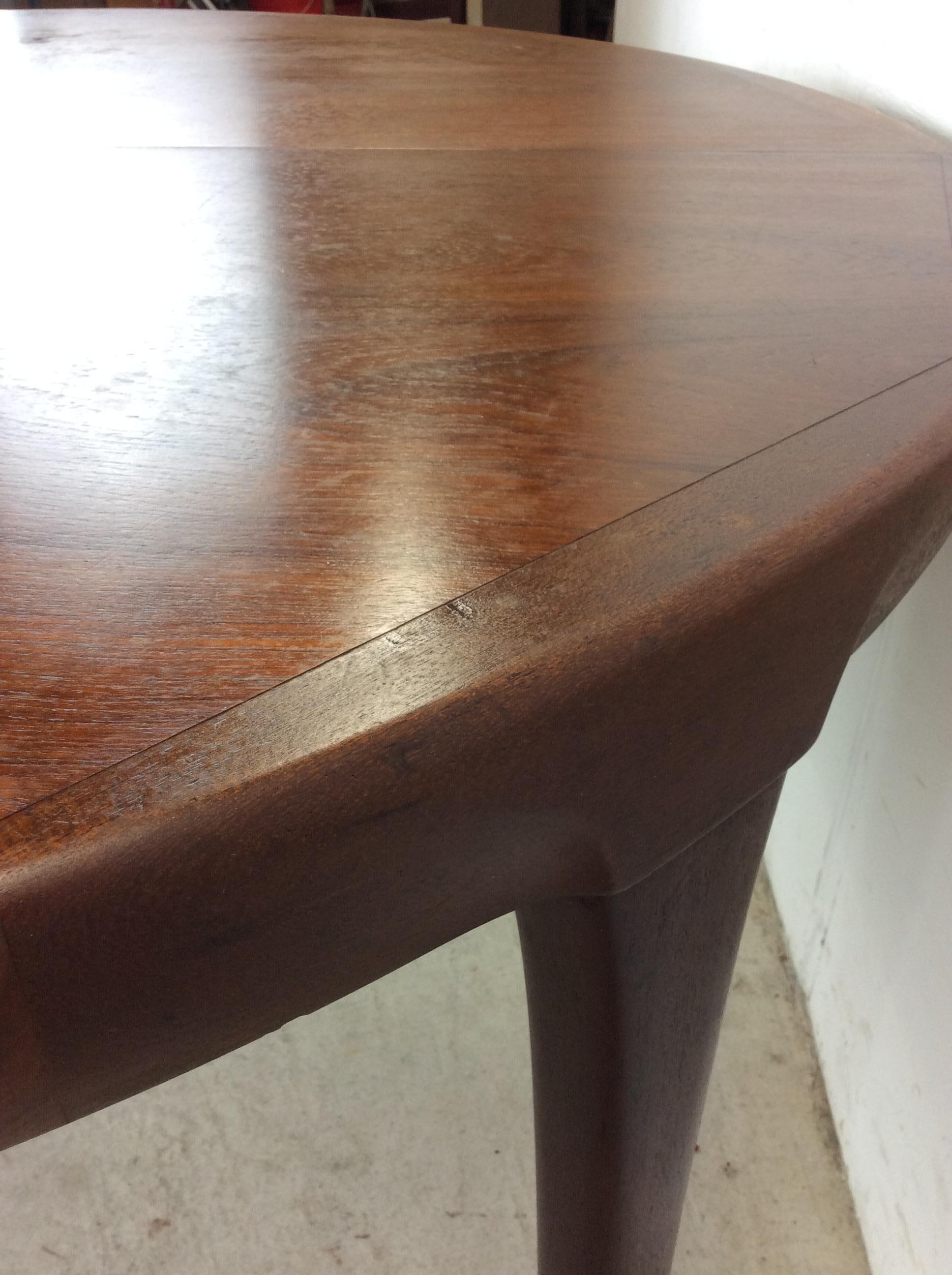 Danish Modern Teak Dining Table with 3 Large Leafs 10