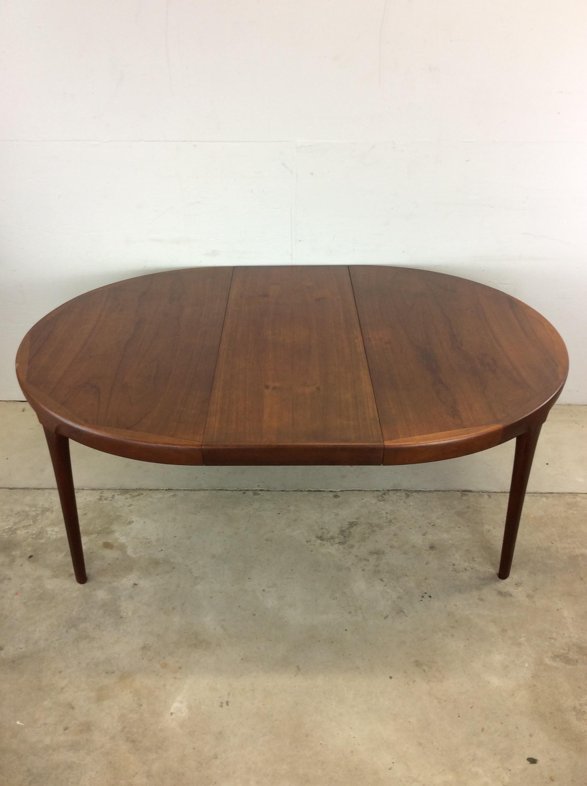 Danish Modern Teak Dining Table with 3 Large Leafs 12