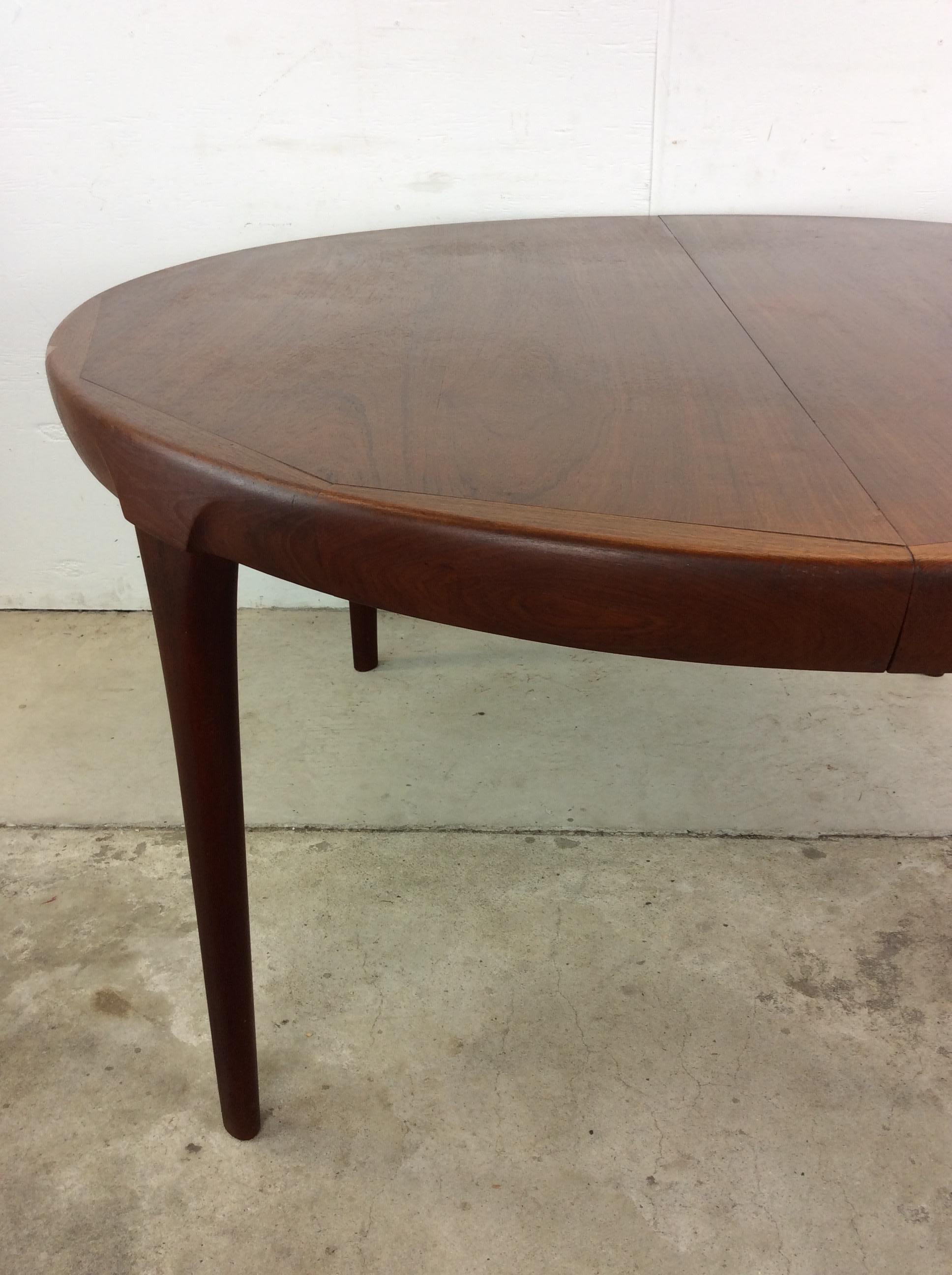20th Century Danish Modern Teak Dining Table with 3 Large Leafs