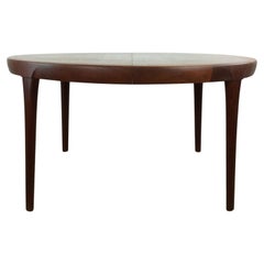 Danish Modern Teak Dining Table with 3 Large Leafs