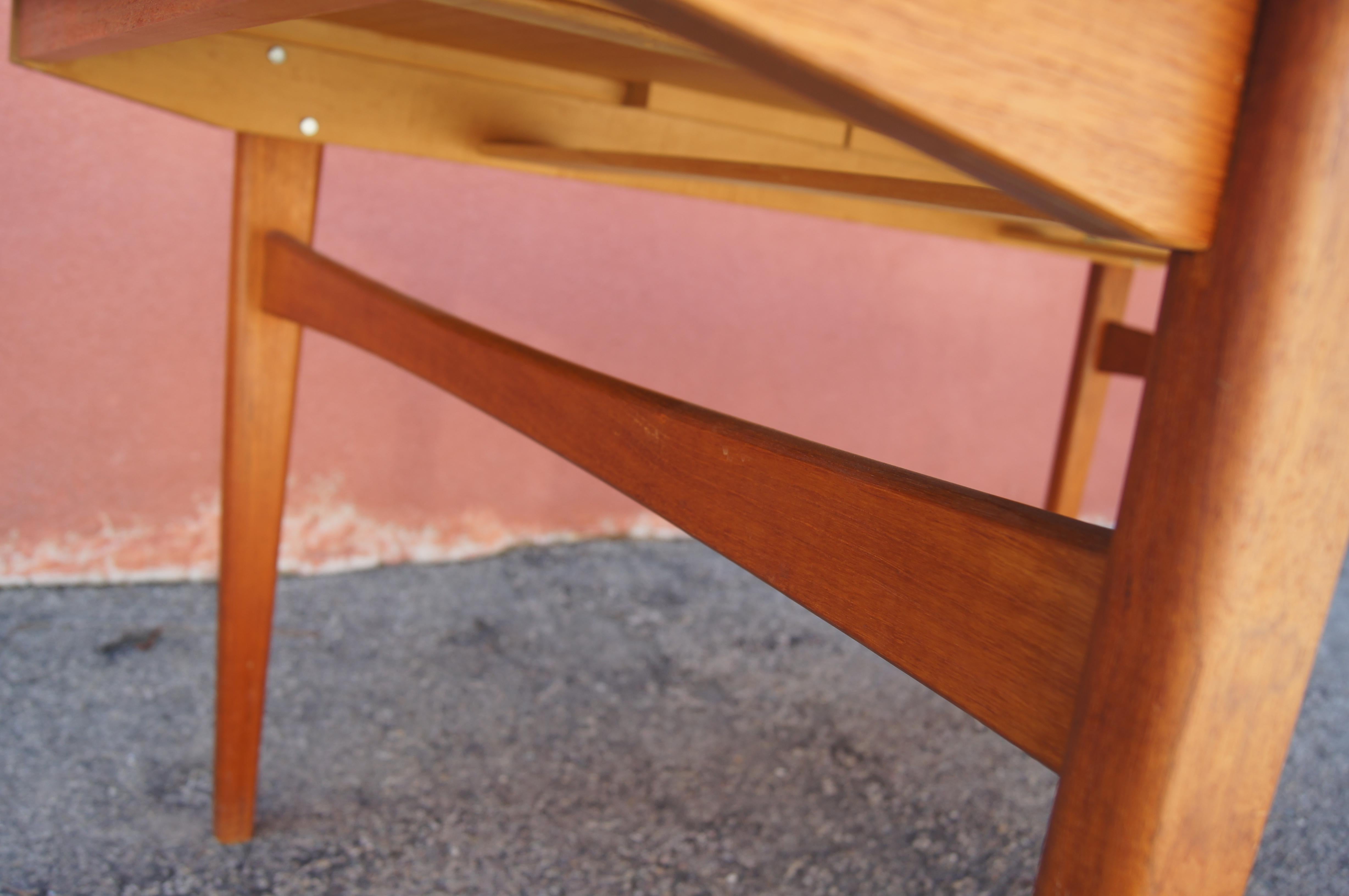 Danish Modern Teak Dining Table with Extensions For Sale 6